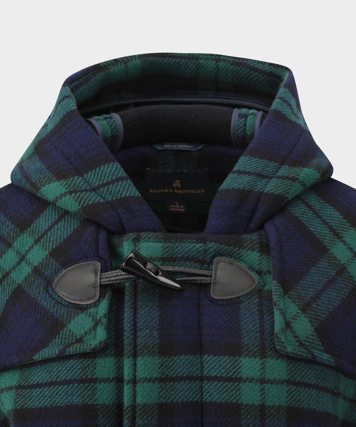 브룩스 브라더스(BROOKS BROTHERS) 울 블랙와치 더플 코트 (네이비) (BBCDMNF401)