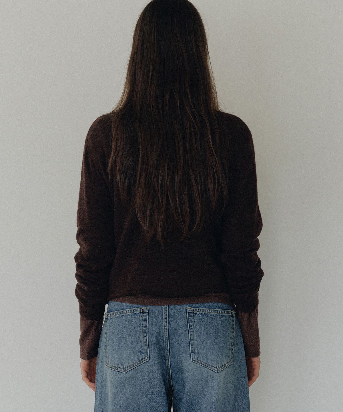 앤니즈(ANDNEEDS) Roco alpaca round knit (dark brown)