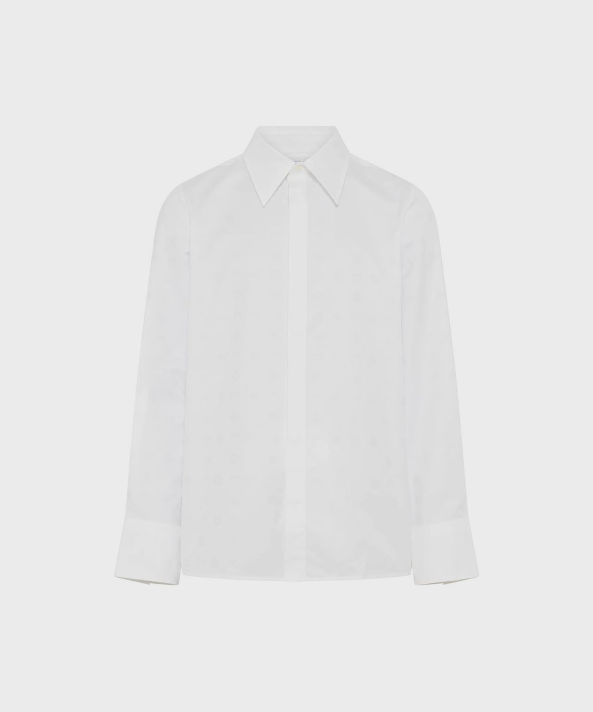 마린 세르(MARINE SERRE) (M) 무노그램 자카드 코튼 롱슬리브 셔츠 옵티컬 화이트 MOONOGRAM JACQUARD COTTON LS SHIRT WH00 OPTICAL WHITE