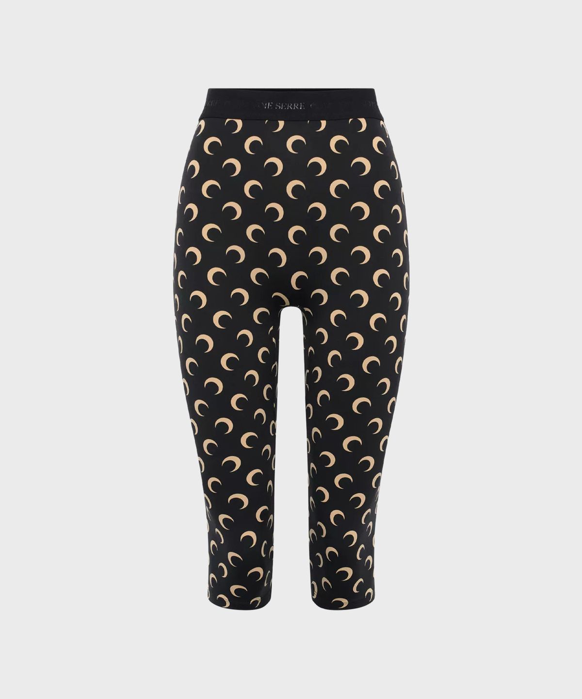 마린 세르(MARINE SERRE) (W) 문 프린티드 저지 카프리 팬츠 인버스 탄 MOON PRINTED JERSEY CAPRI PANTS IT99 INVERSE TAN