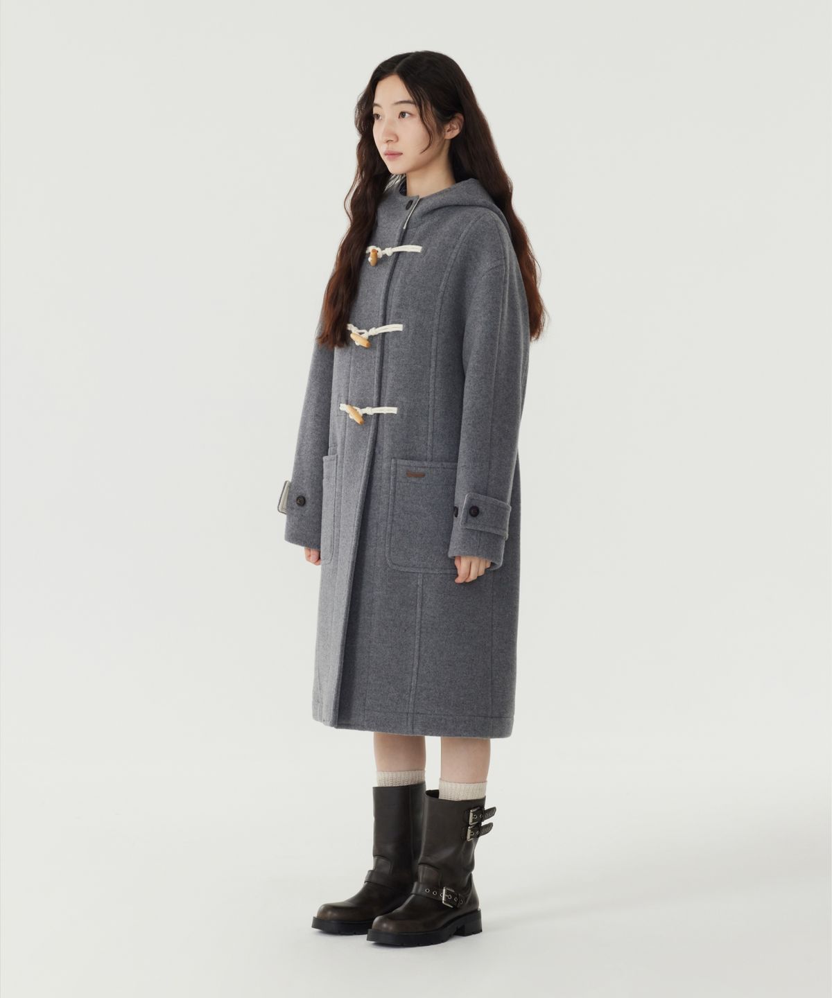 커버낫 우먼(COVERNAT WOMAN) 우먼 에딘 울 더플코트 Melange Gray