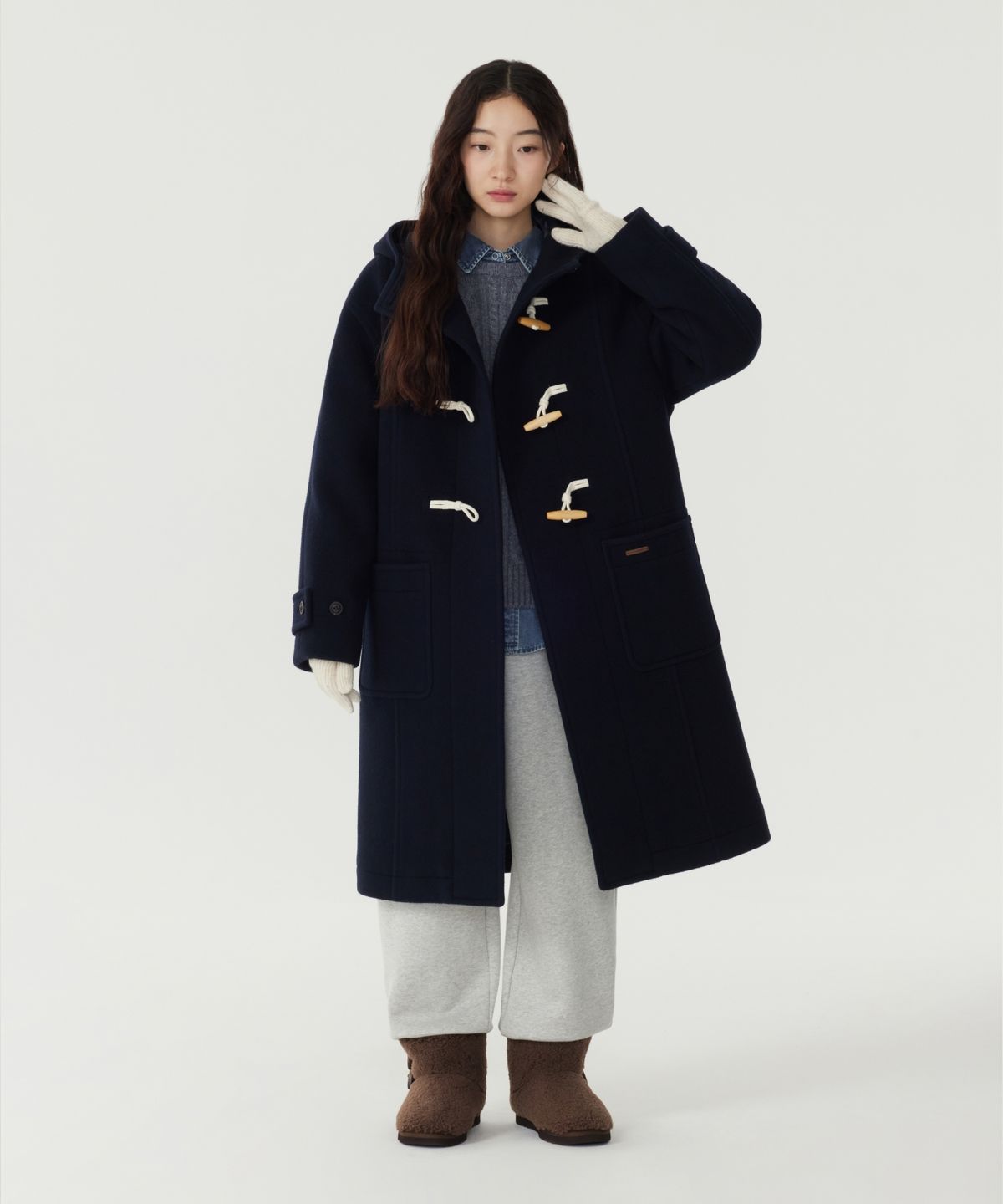 커버낫 우먼(COVERNAT WOMAN) 우먼 에딘 울 더플코트 Butter