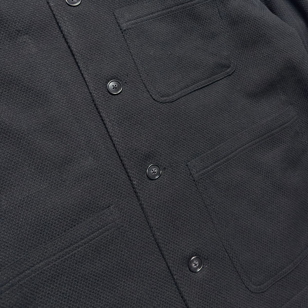 시티스트리트(CITY STREET) SASHIKO FRENCH WORK JACKET - BLACK