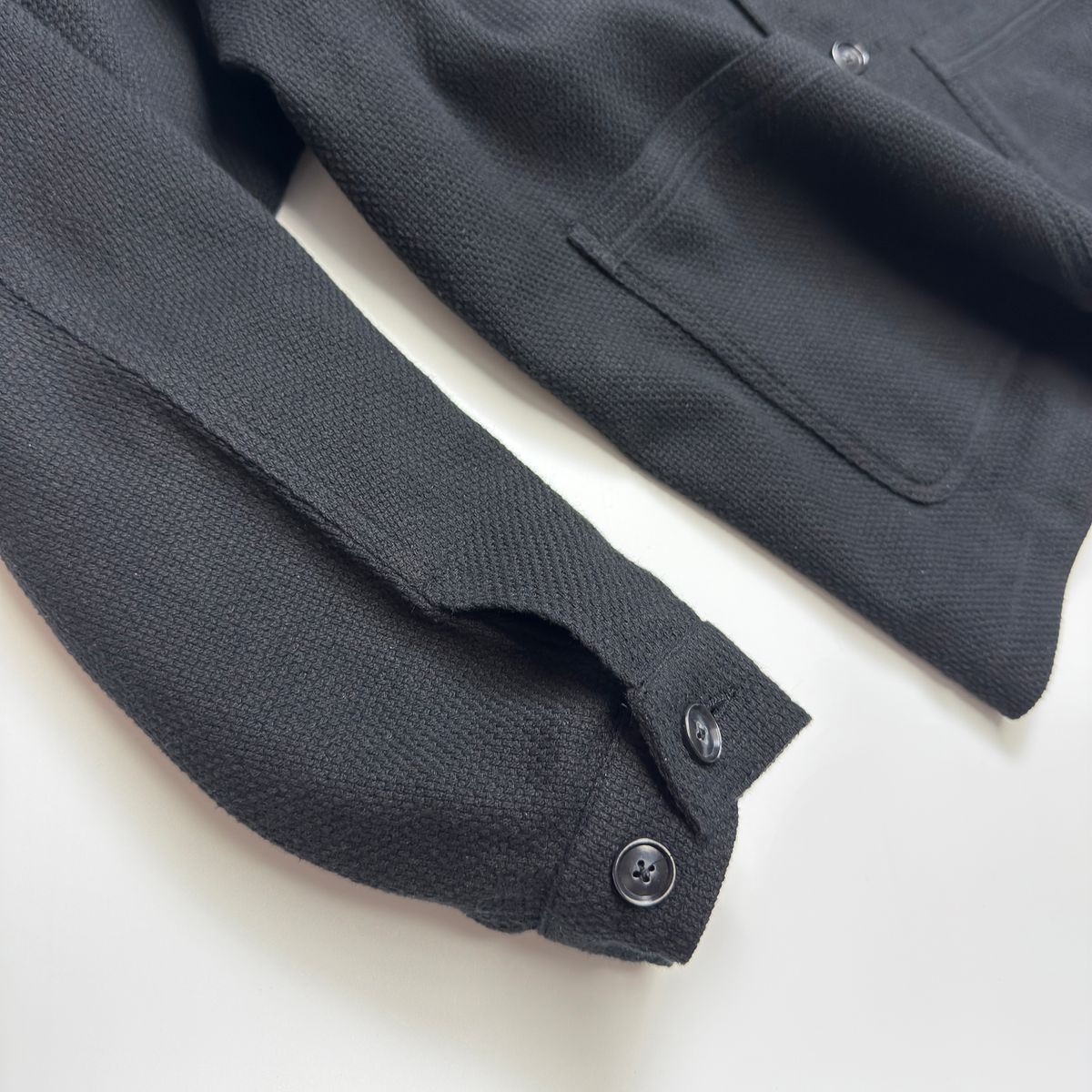 시티스트리트(CITY STREET) SASHIKO FRENCH WORK JACKET - BLACK