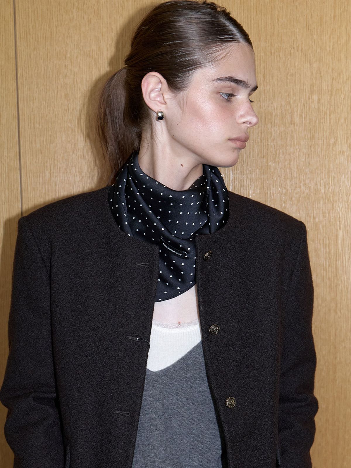 러브미몬스터(LOVE ME MONSTER) Dot Satin Big Scarf_2COL (L253MSF030)