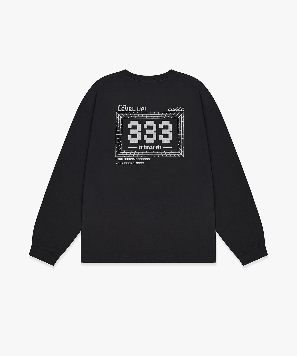 트리마치(TRIMARCH) Tri Oversized Long Sleeve back print Dark Grey