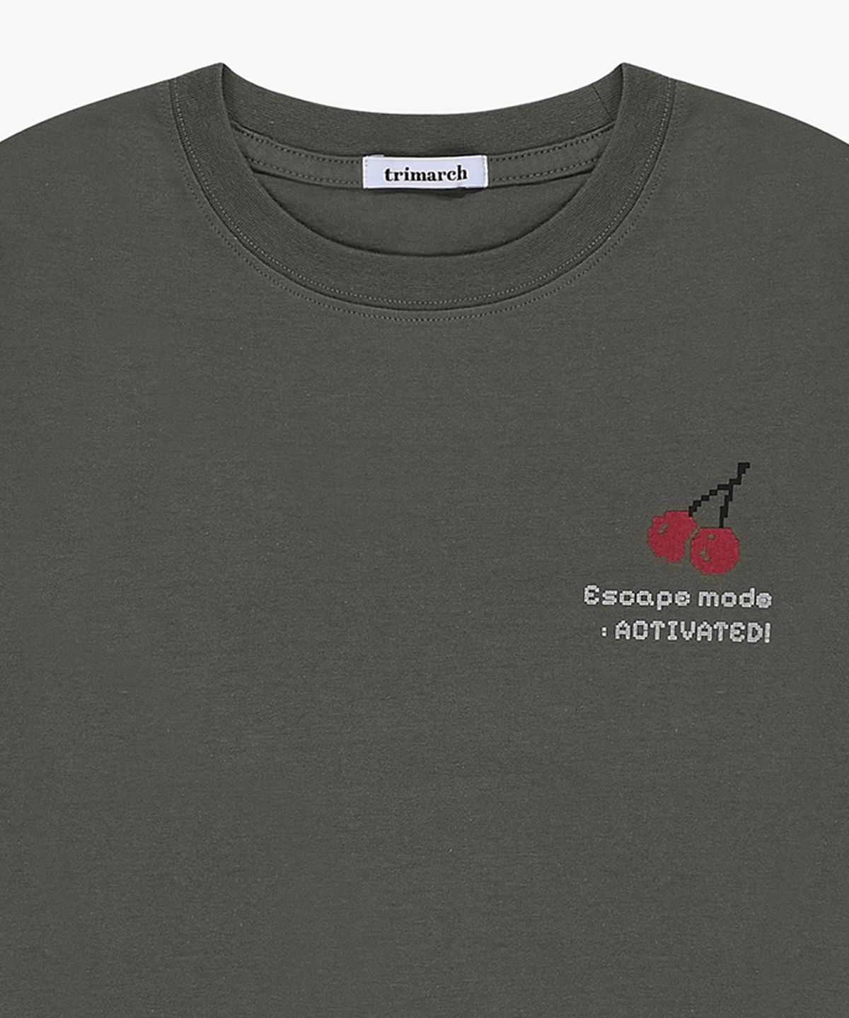 트리마치(TRIMARCH) Tri Oversized Long Sleeve back print Khaki