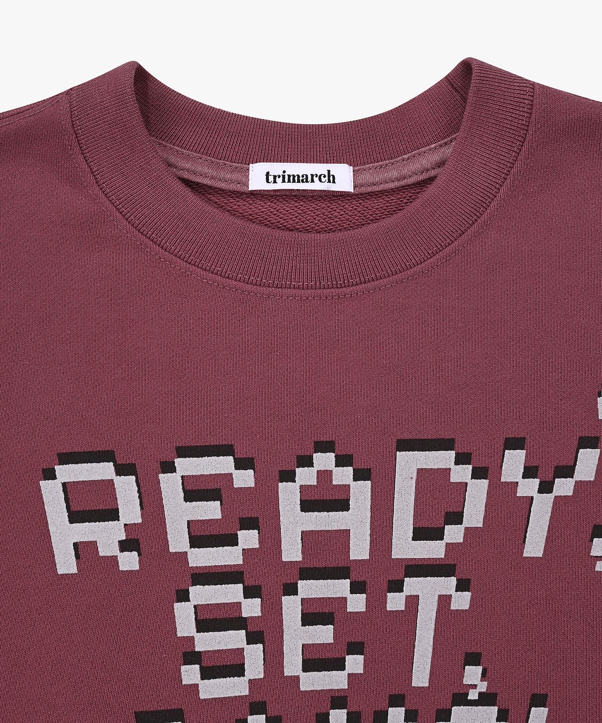 트리마치(TRIMARCH) Tri / Tyranno semi-crop sweatshirt / Wine