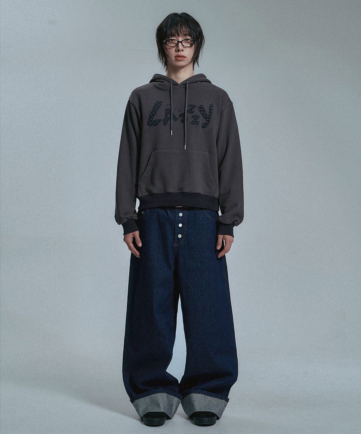 엠오오(MOO) 신치백 롤업 인디고 데님팬츠 - 네이비