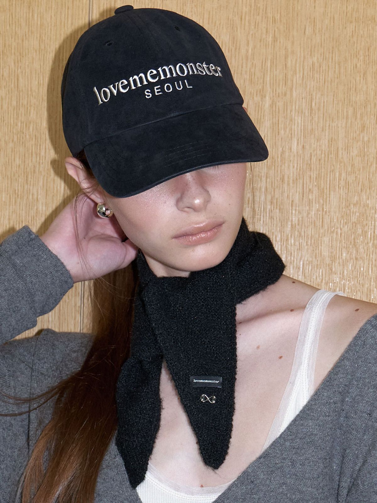 러브미몬스터(LOVE ME MONSTER) lovememonster Logo Ball Cap_BK (L253MCP010)