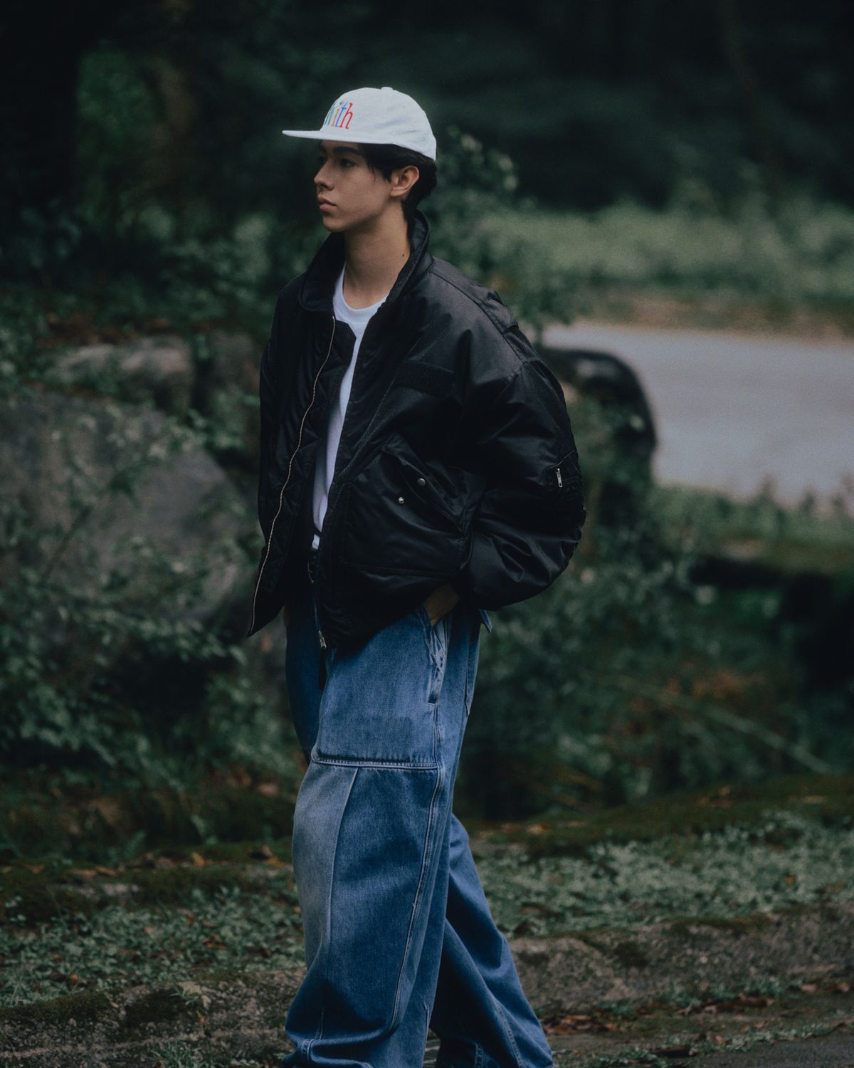 앵글런(ANGLAN) Fatigue Denim Balloon Pants - Washed Blue - 사이즈 