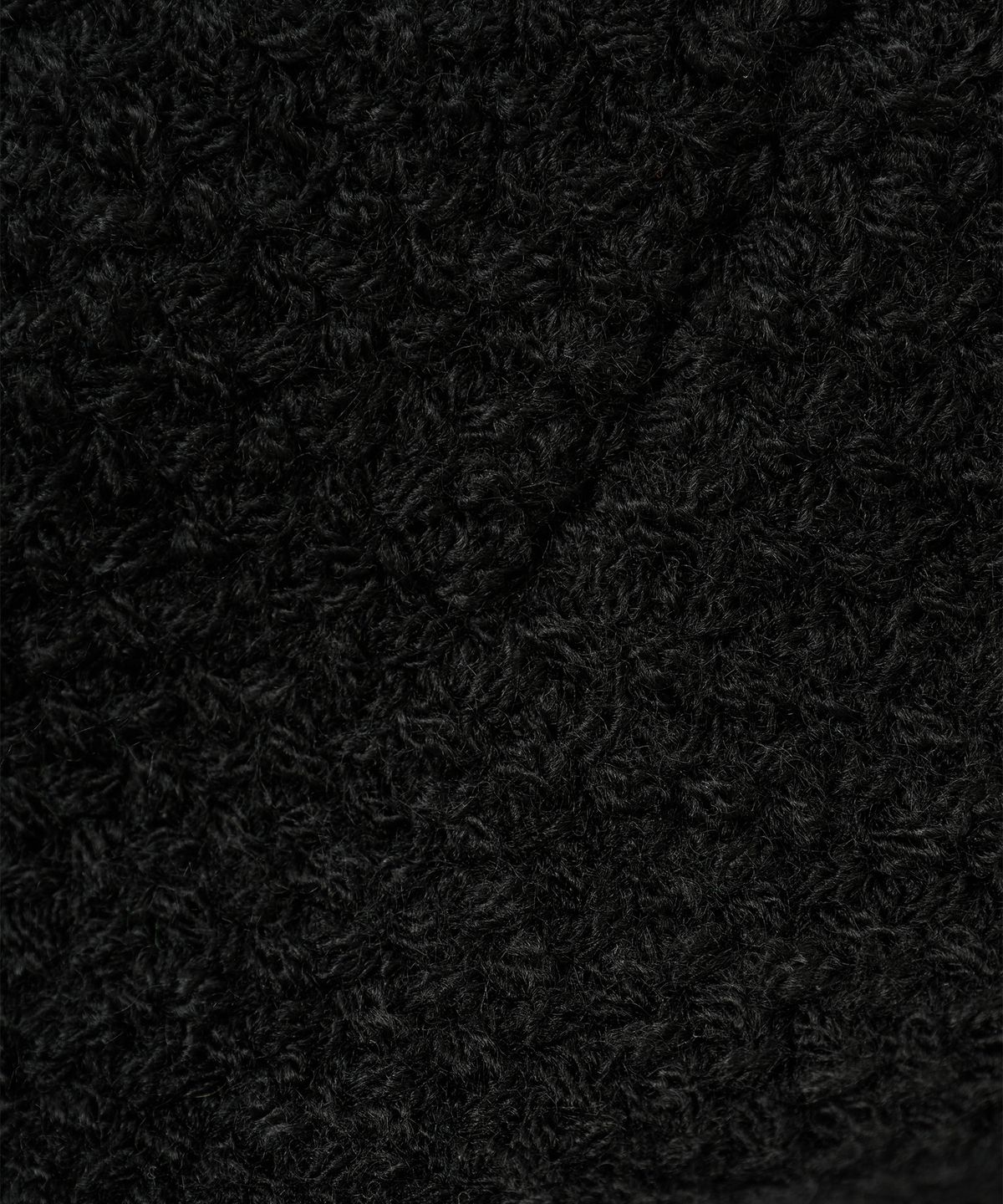 우알롱(WOOALONG) Folded Label Knit Beanie - BLACK