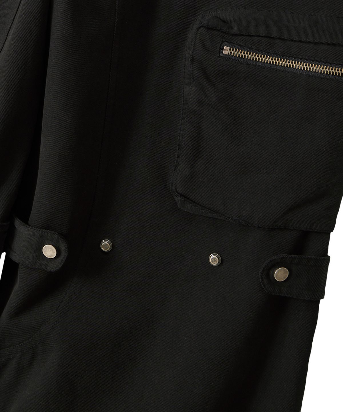 우알롱(WOOALONG) Lowrise Washed Curve Cargo Pants - BLACK