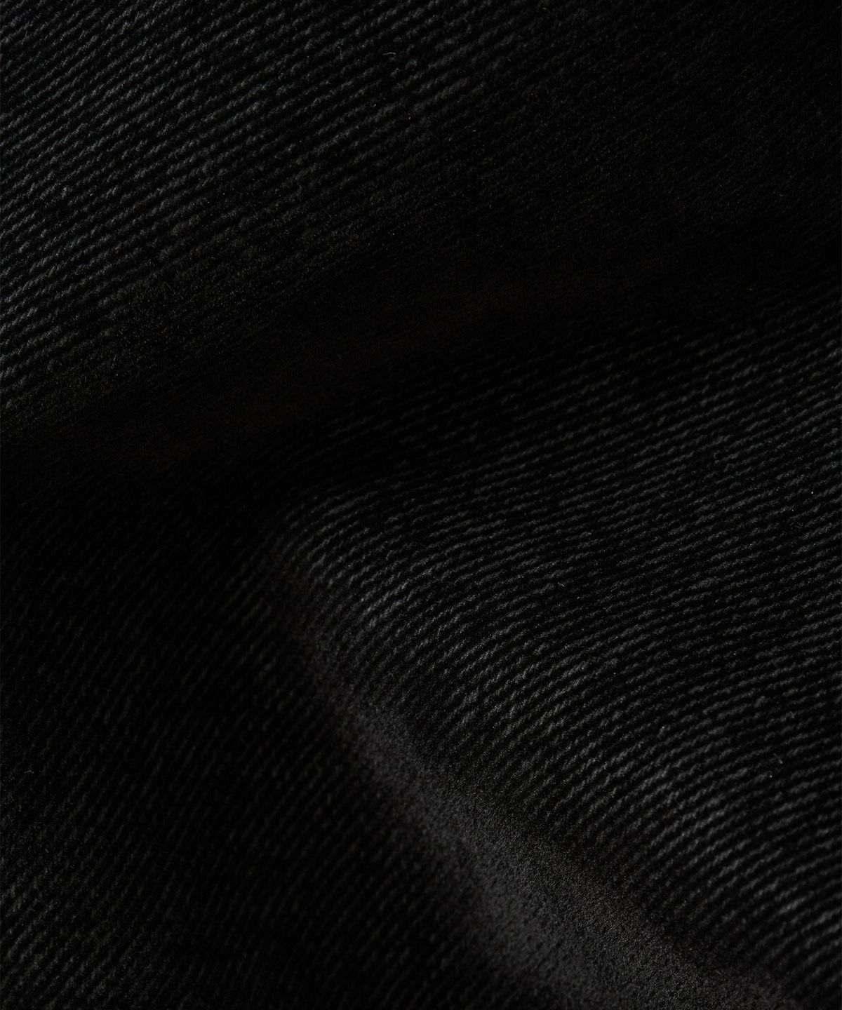 우알롱(WOOALONG) Velvet Stitch Curve Balloon Wide Denim Pants - BLACK