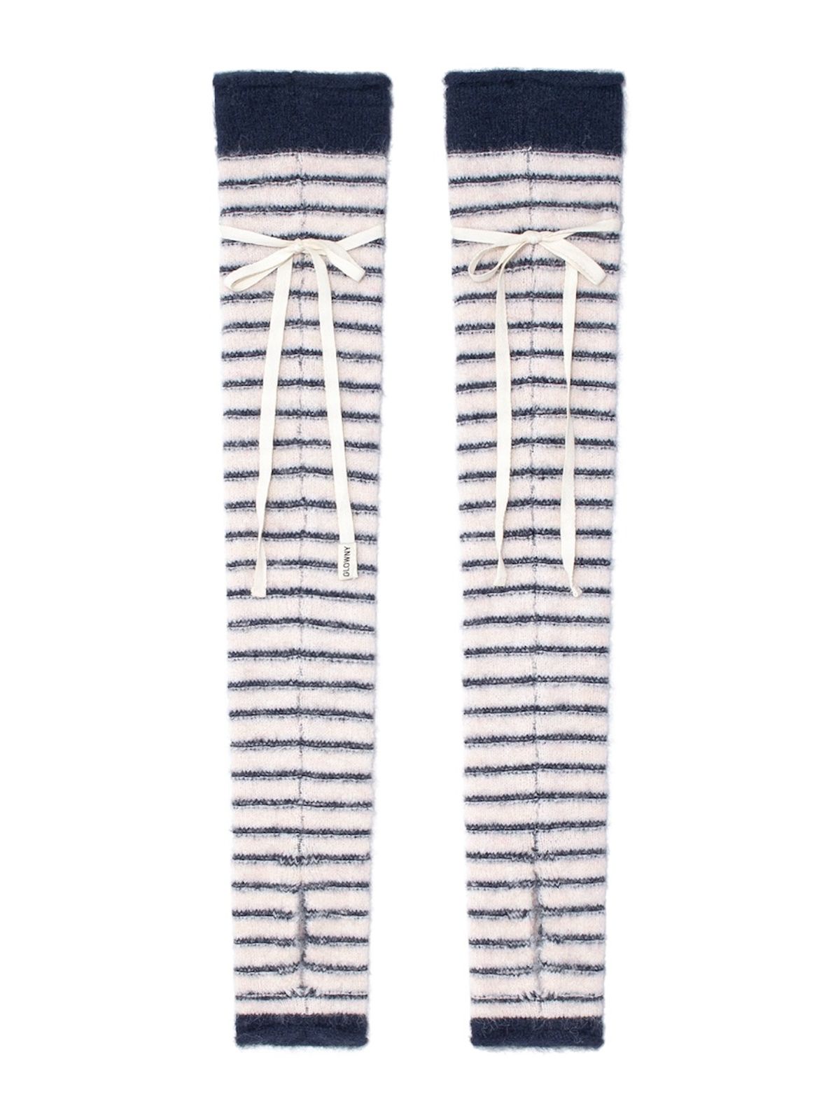 글로니(GLOWNY) SUNDAE STRIPE KNIT WARMER (NAVY)