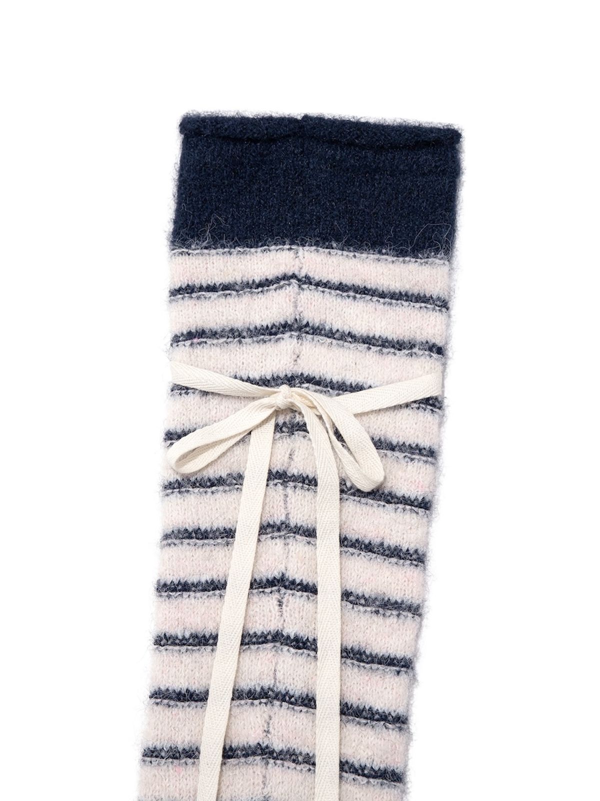 글로니(GLOWNY) SUNDAE STRIPE KNIT WARMER (NAVY)
