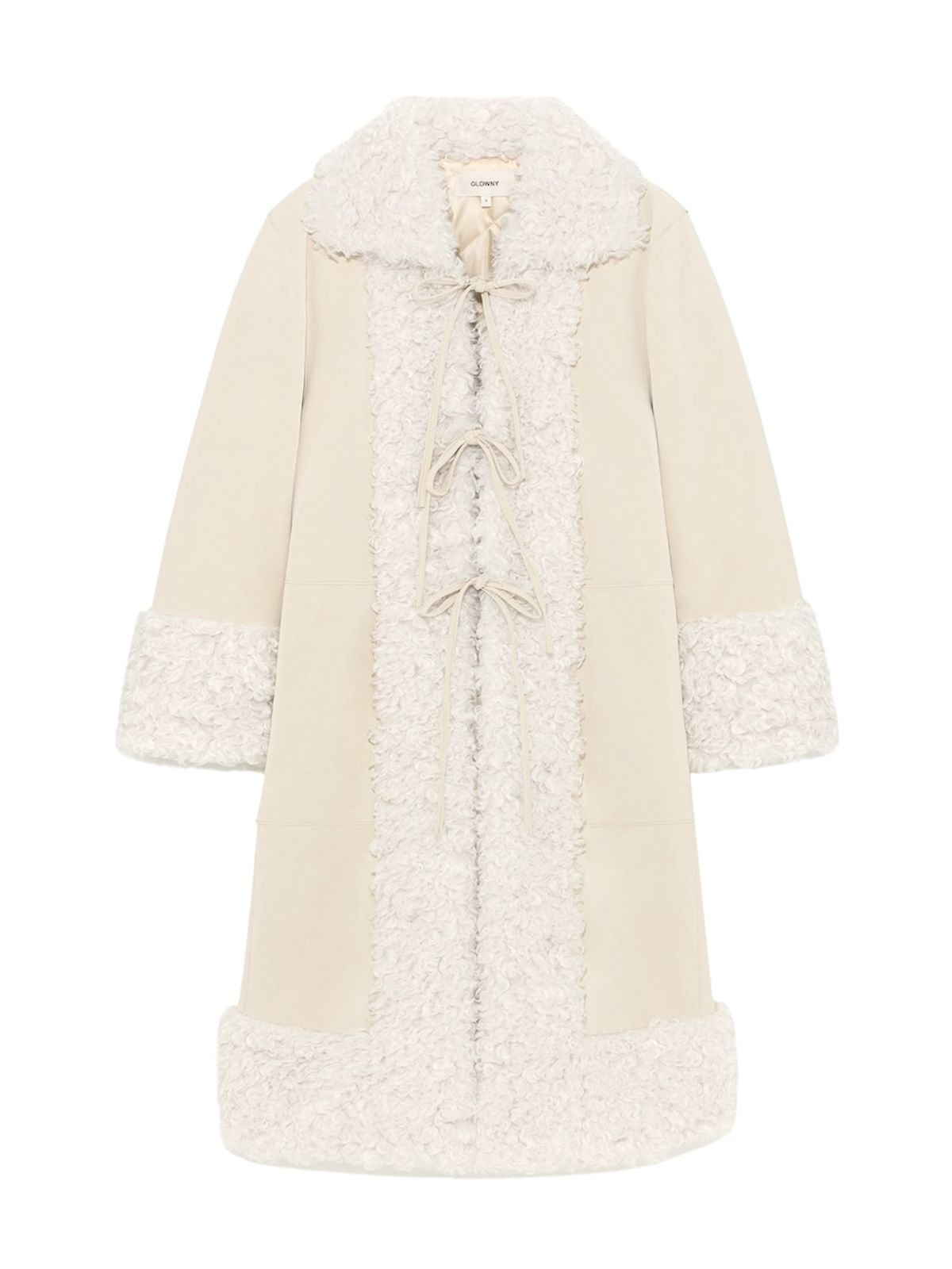 글로니(GLOWNY) OLSEN FUR COAT (IVORY)
