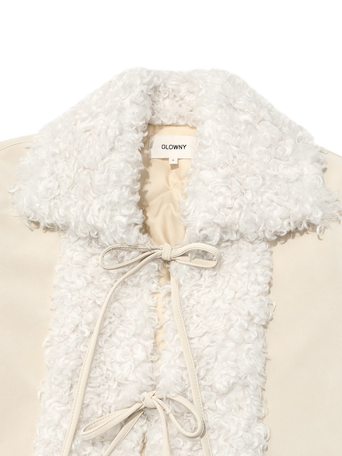 글로니(GLOWNY) OLSEN FUR COAT (IVORY)