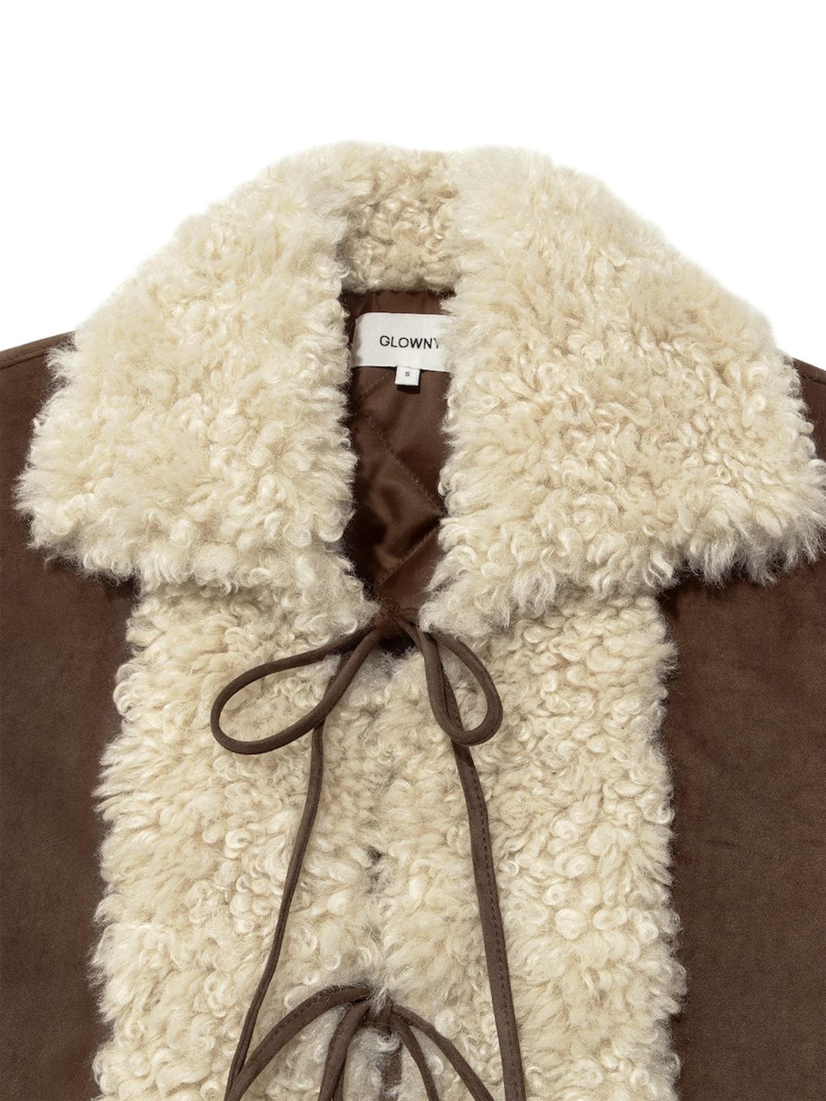 글로니(GLOWNY) OLSEN FUR COAT (BROWN)