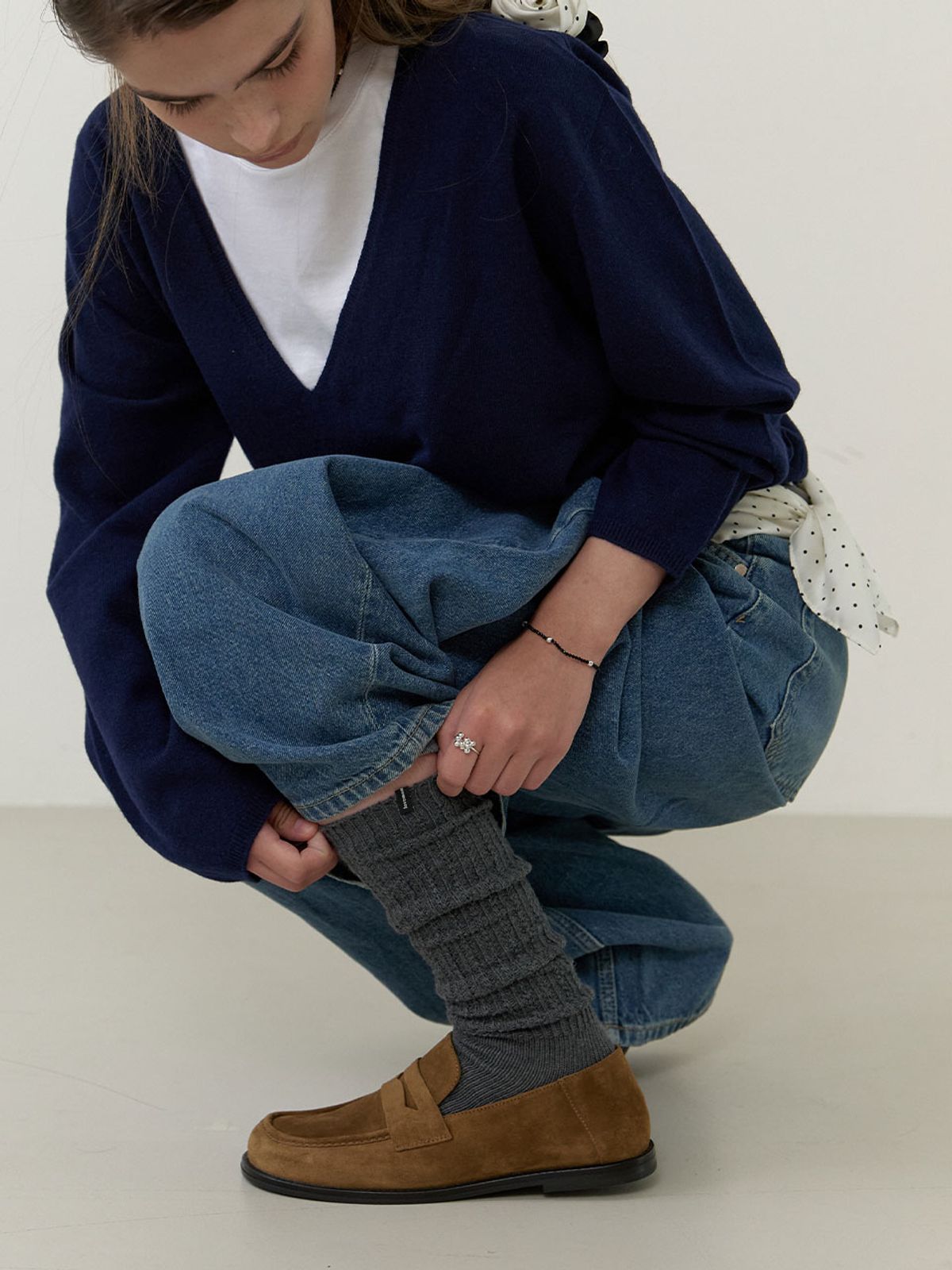 러브미몬스터(LOVE ME MONSTER) Thick Ribbed Knee Socks_3COL (L253MSC030)