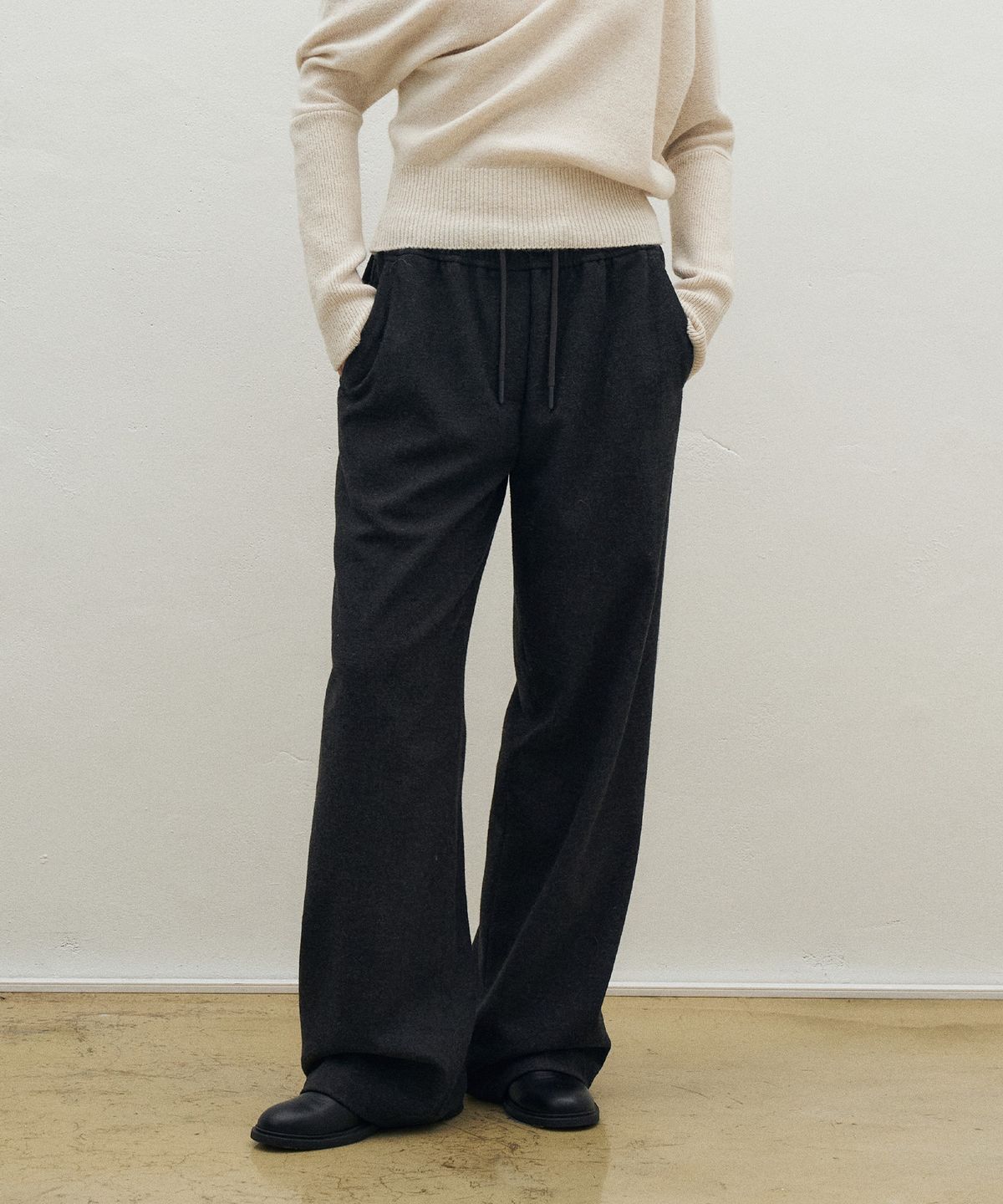 라메레이(LAMEREI) Wool Banding String Pants[LMBEWIPT503]-2color