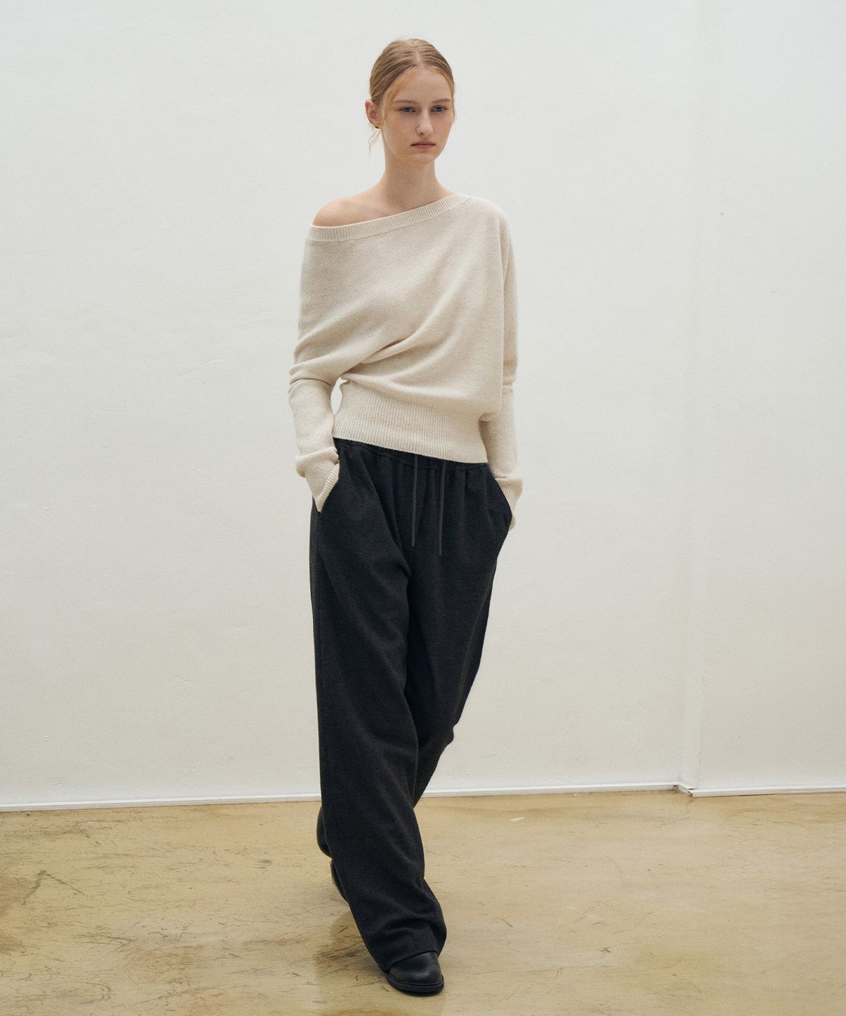 라메레이(LAMEREI) Wool Banding String Pants[LMBEWIPT503]-2color