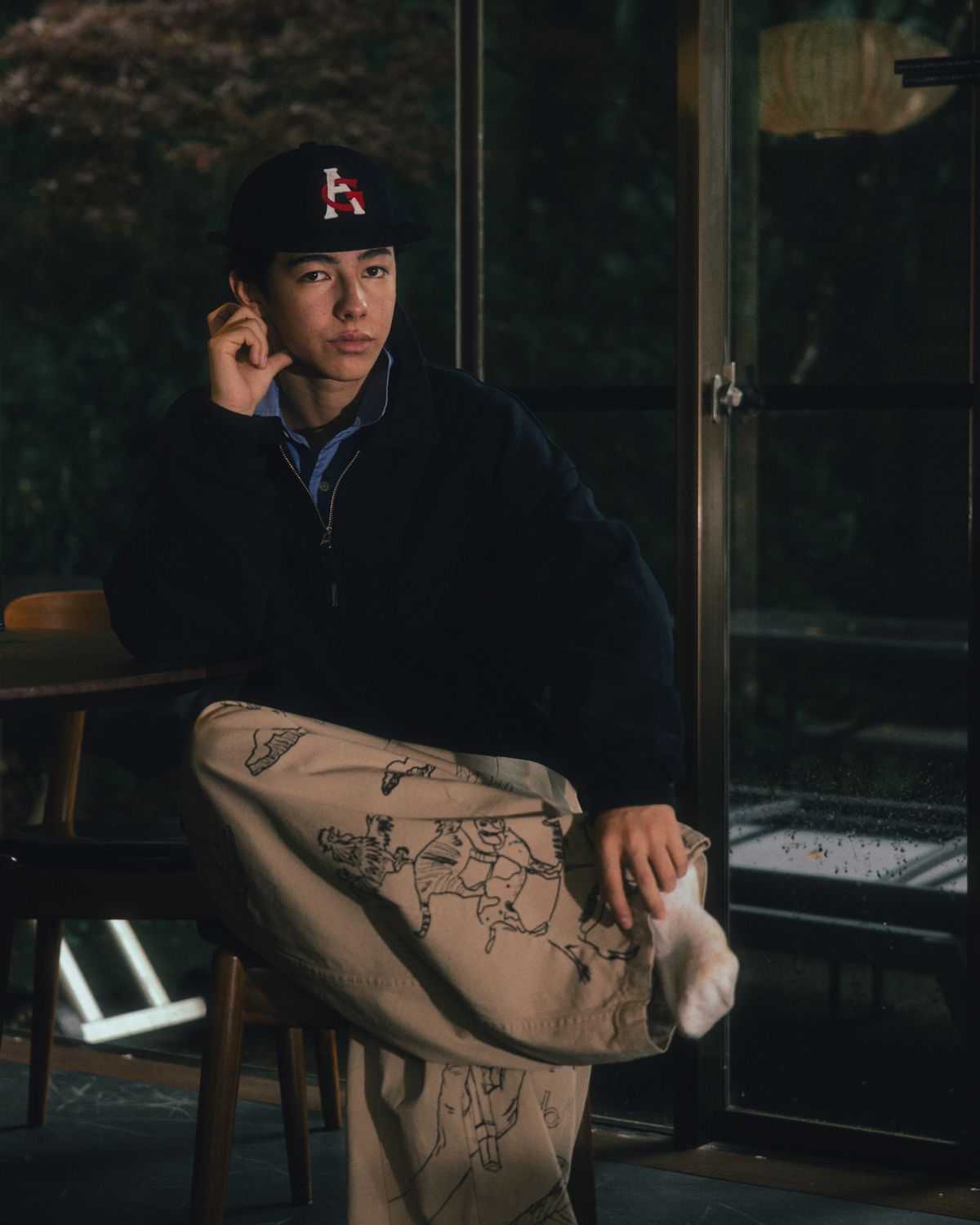 앵글런(ANGLAN) AG Wool-Blend Ball Cap - Navy