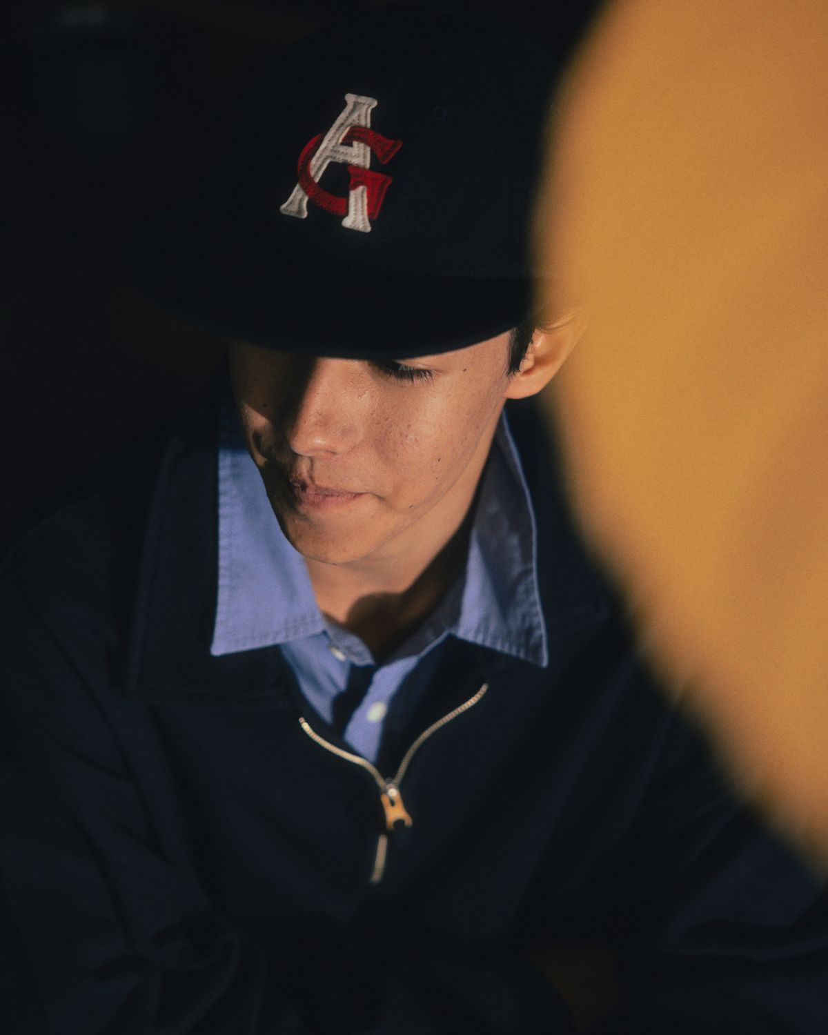앵글런(ANGLAN) AG Wool-Blend Ball Cap - Navy