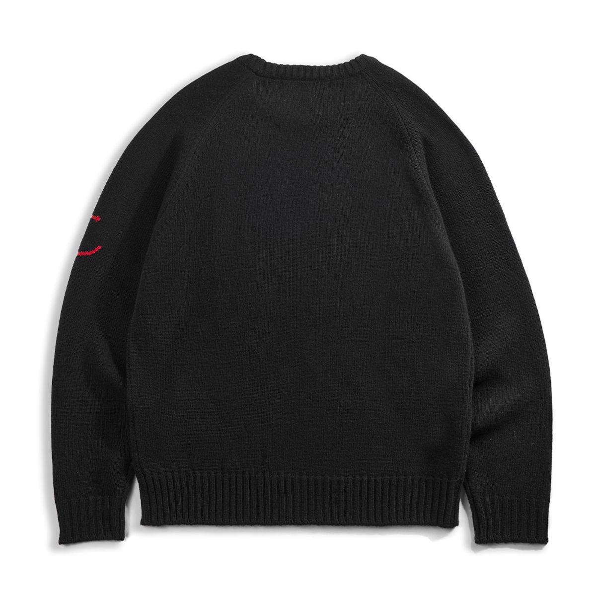 건지 울른스(Guernsey Woollens) 슈퍼파인 메리노울 나그랑 스웨터 - 블랙