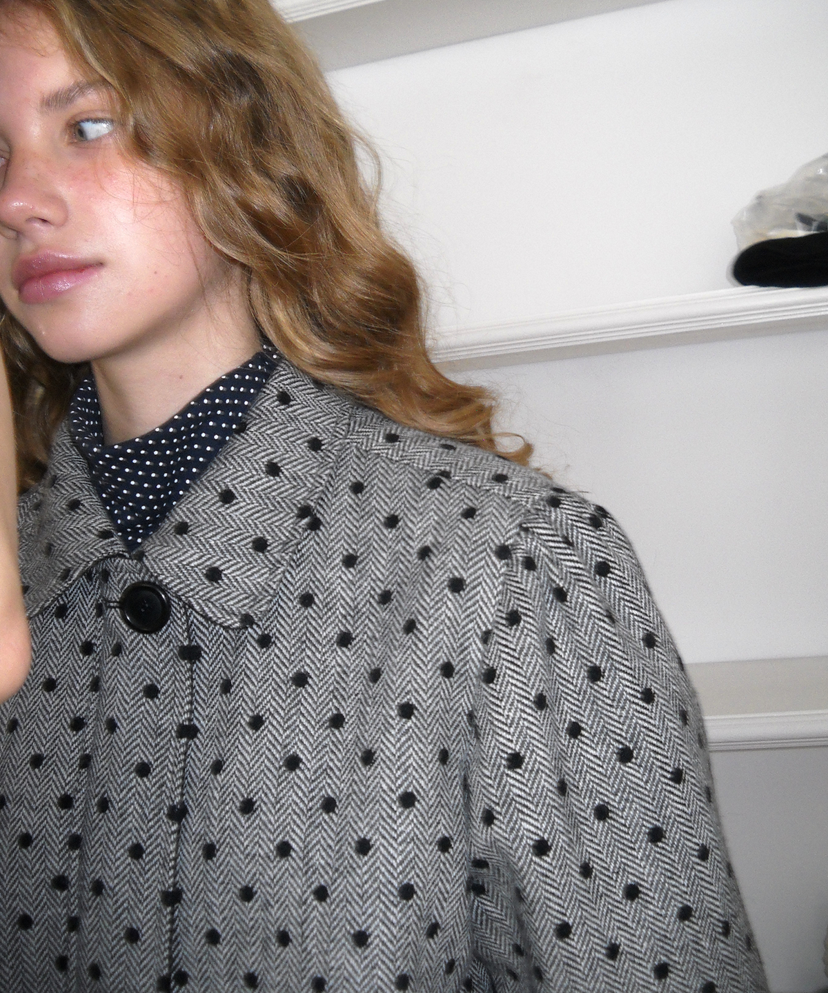 펀프롬펀(FUNFROMFUN) Dotted Herringbone Jacket, Black
