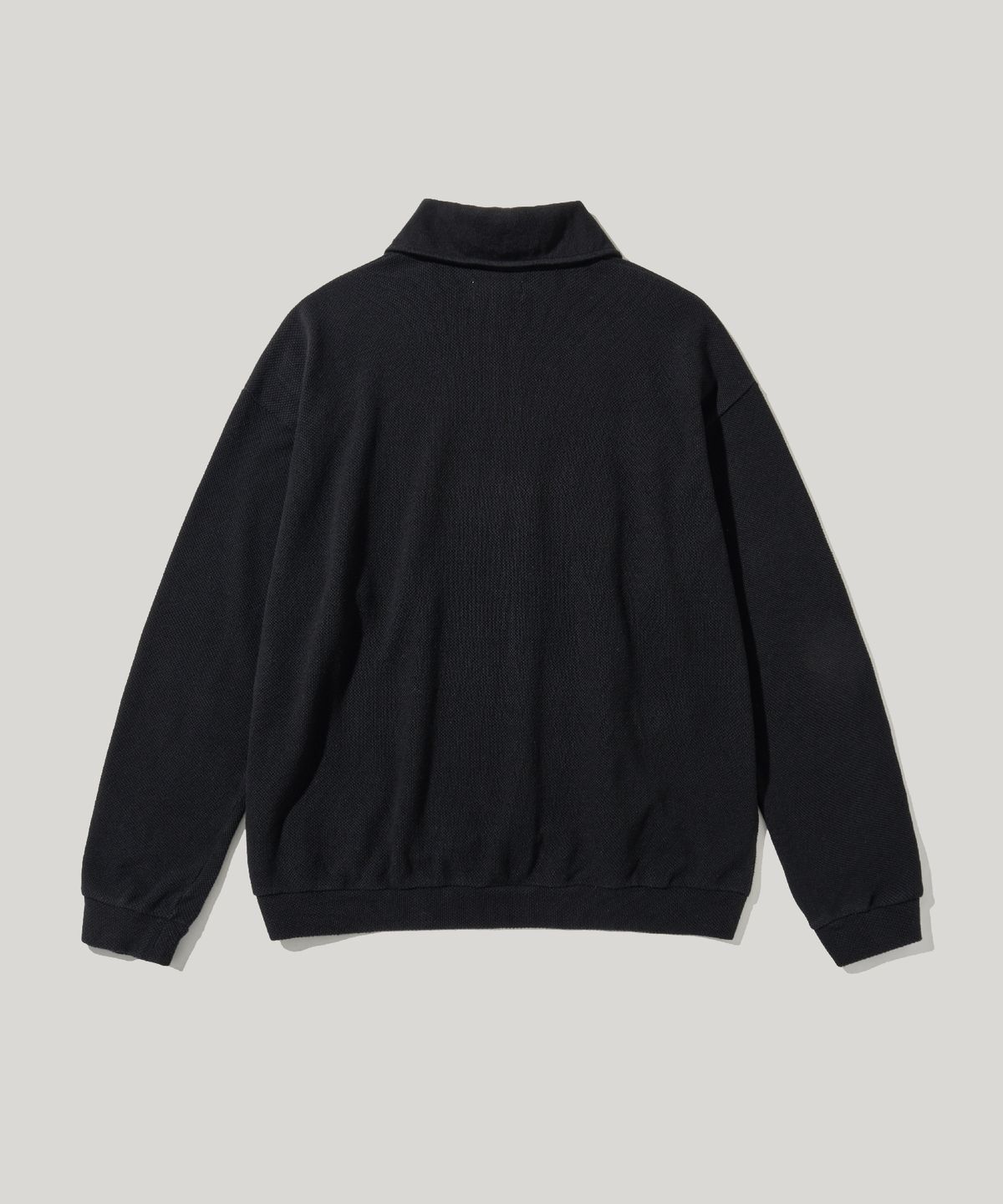 러스틱클럽(RUSTICCLUB) RC WIDE COLLAR VINTAGE PIQUE SHIRT_BLACK