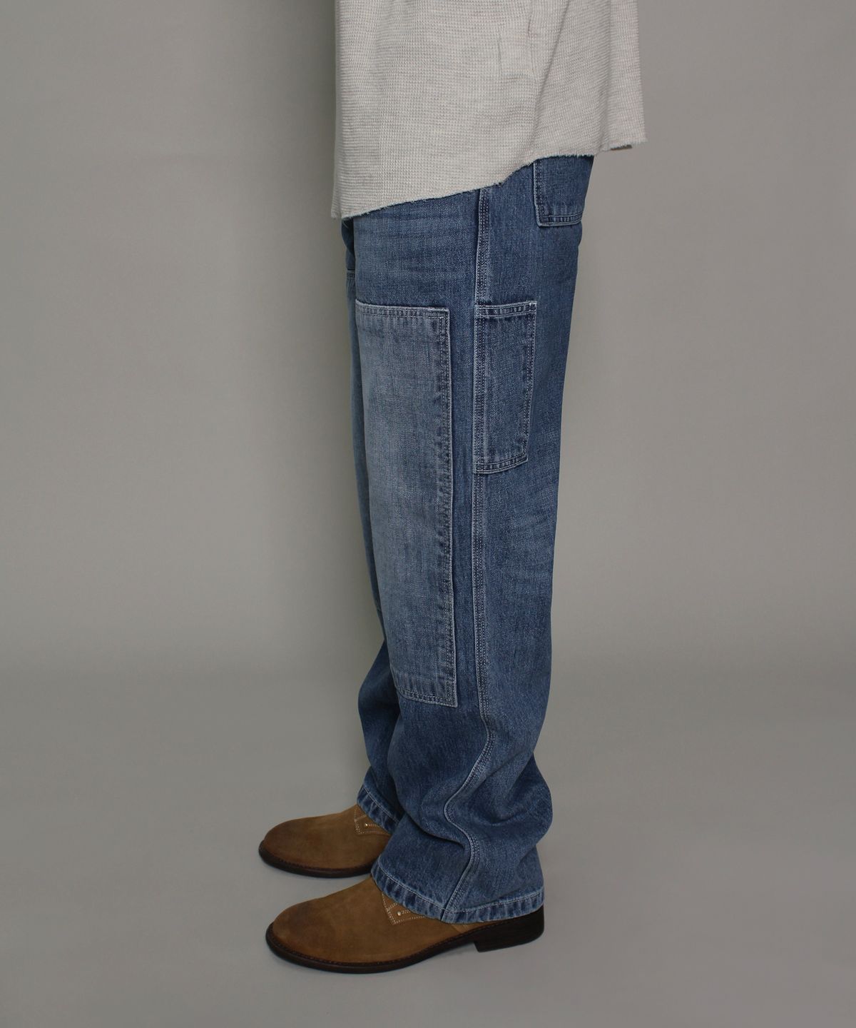 러스틱클럽(RUSTICCLUB) RC DOUBLE KNEE WASHED DENIM PANTS_BLUE
