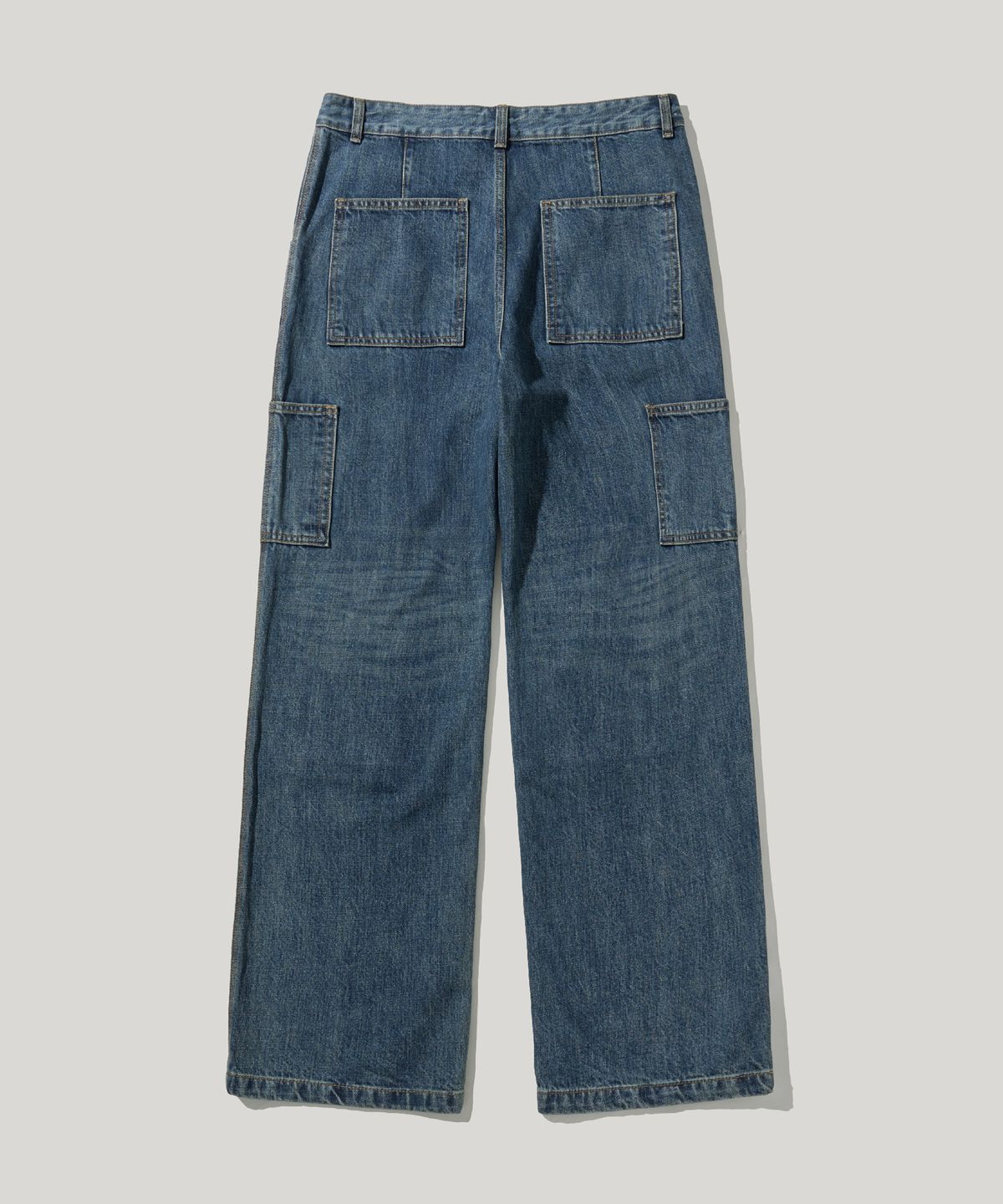 러스틱클럽(RUSTICCLUB) RC DOUBLE KNEE WASHED DENIM PANTS_DEEP BLUE