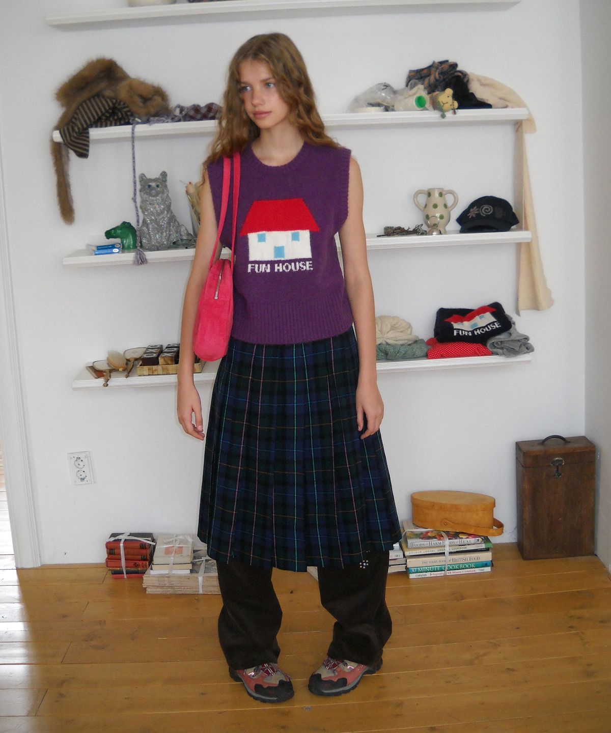 펀프롬펀(FUNFROMFUN) Fun House Knit Vest, Purple