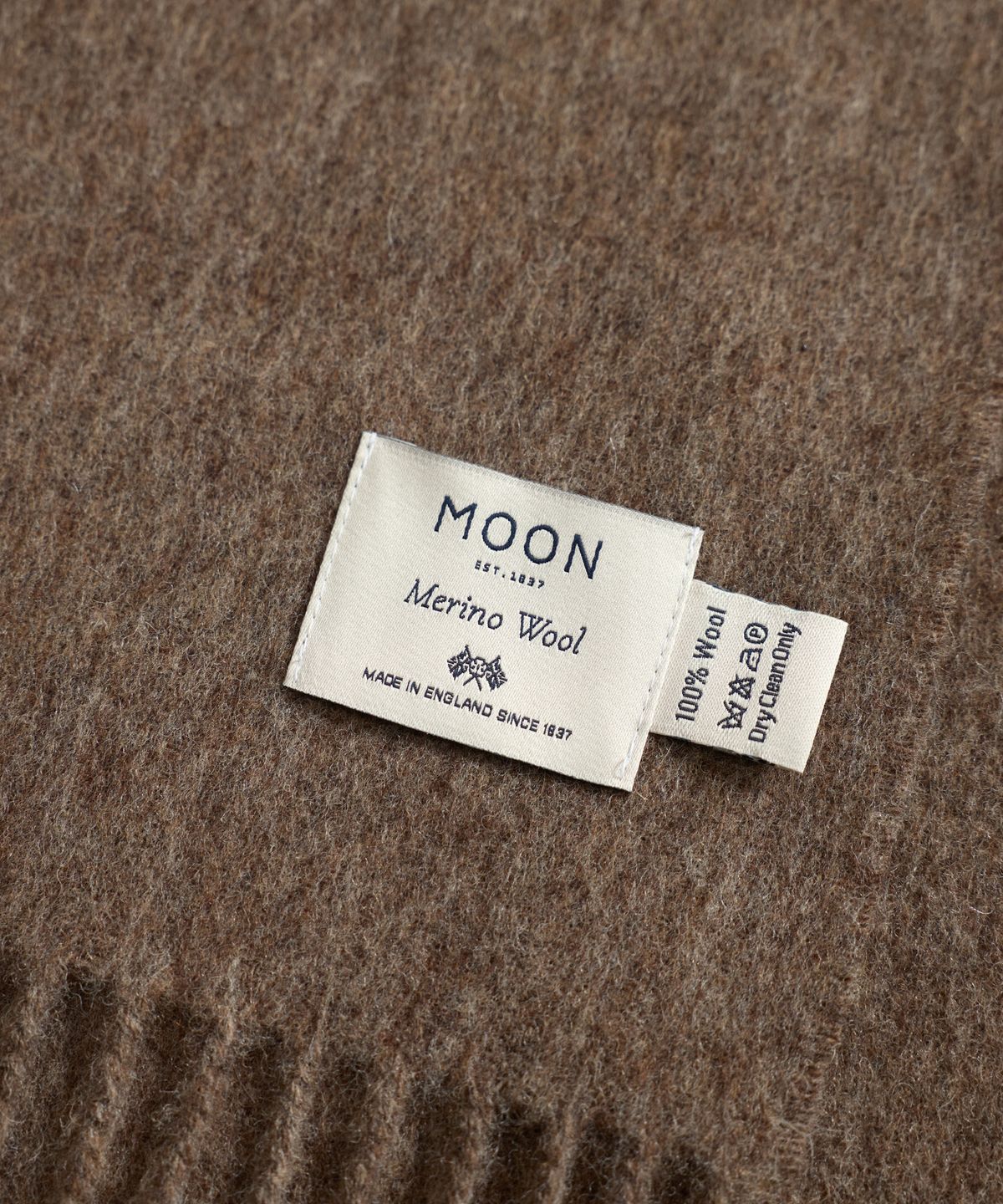 아브라함문(ABRAHAM MOON) 메리노울 머플러 25cm - 다크 베이지