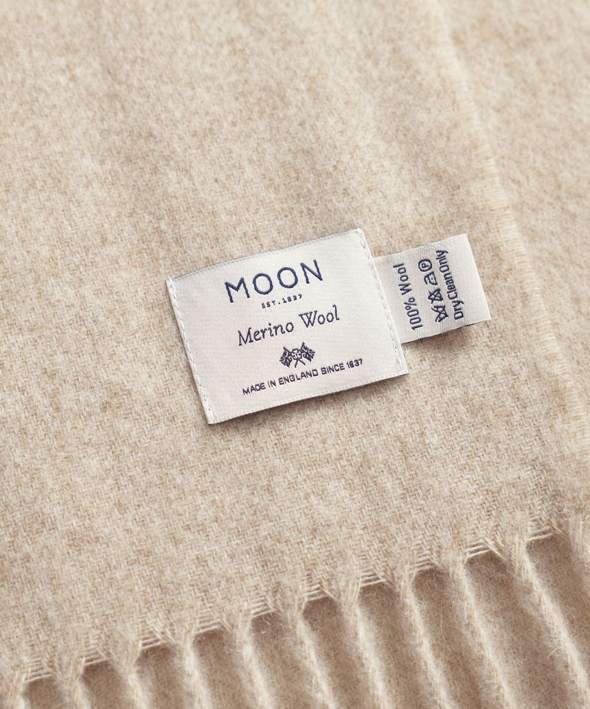 아브라함문(ABRAHAM MOON) 메리노울 숄 70cm - 베이지