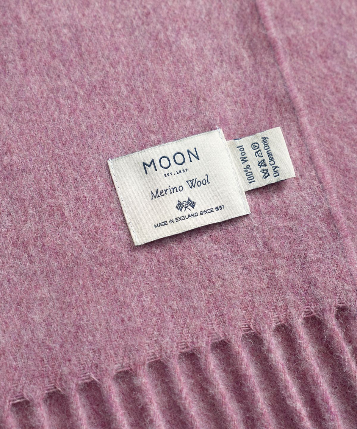 아브라함문(ABRAHAM MOON) 메리노울 숄 70cm - 로얄 핑크