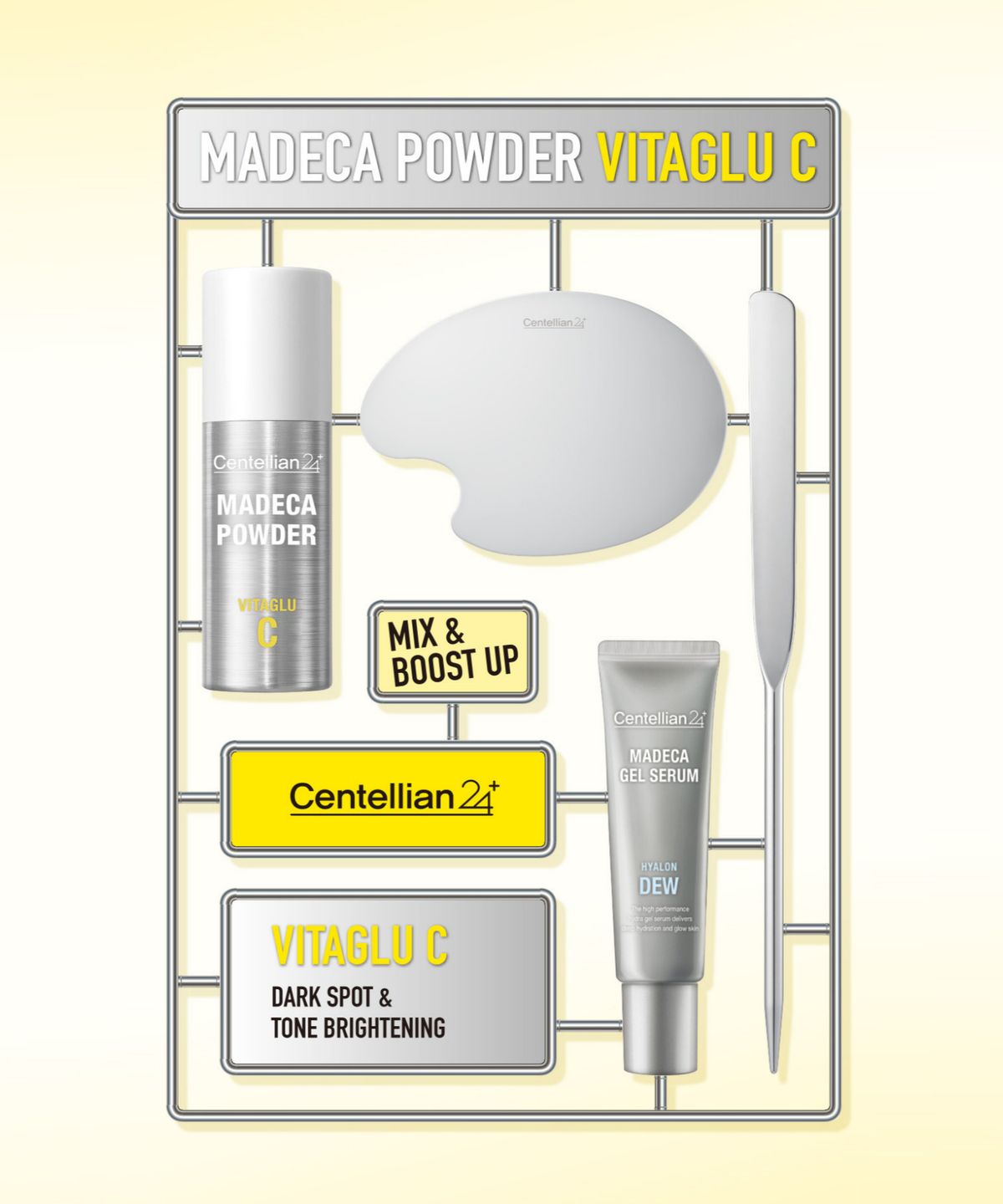센텔리안24(CENTELLIAN24) [믹싱팔레트 증정] 마데카 분말 비타글루C 6g + 히알루 겔 세럼 15ml
