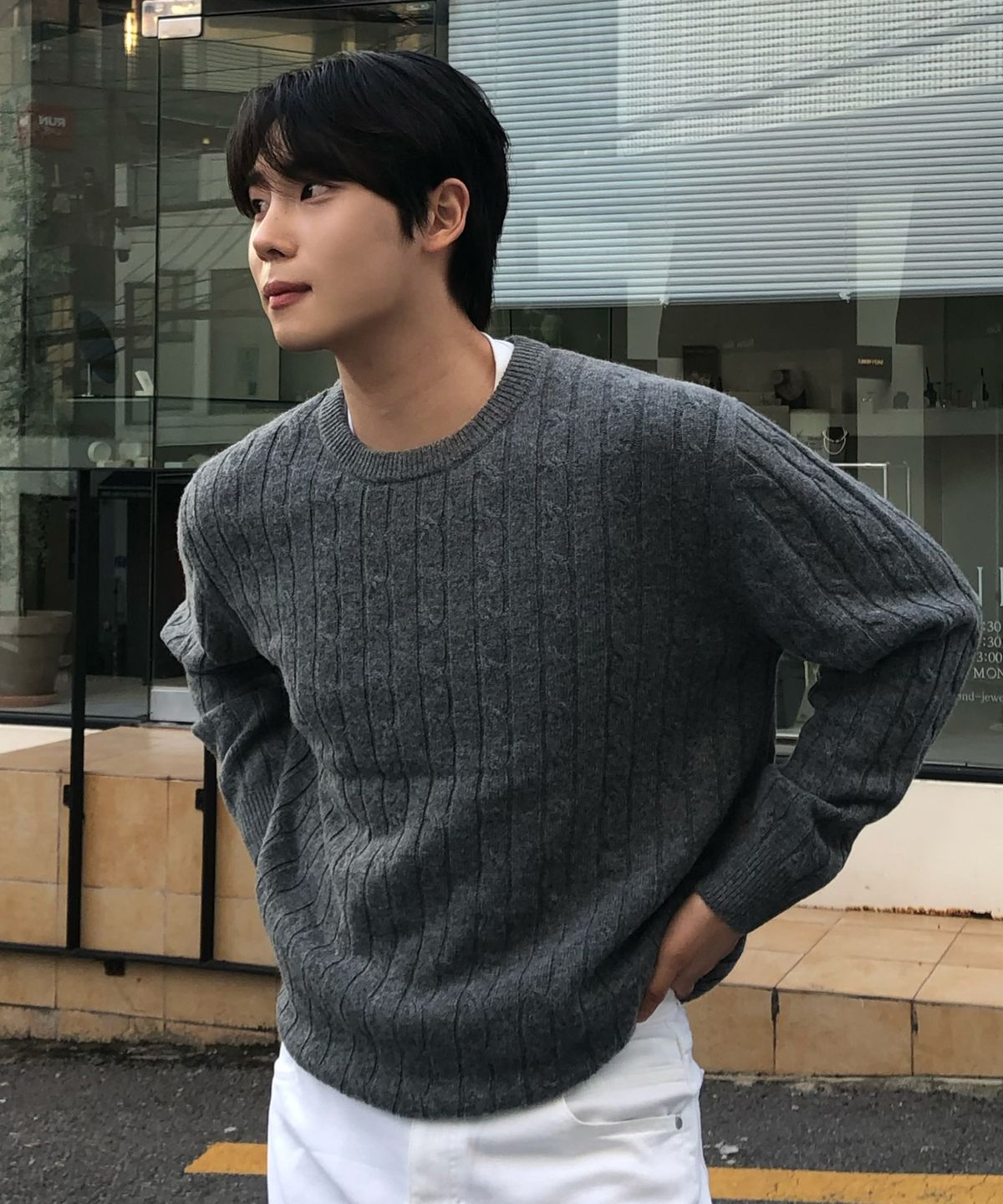 마인드브릿지(MINDBRIDGE) [ON][COMFY][헨리넥or케이블 선택]울 혼방 오버핏 니트 시리즈 - 12color