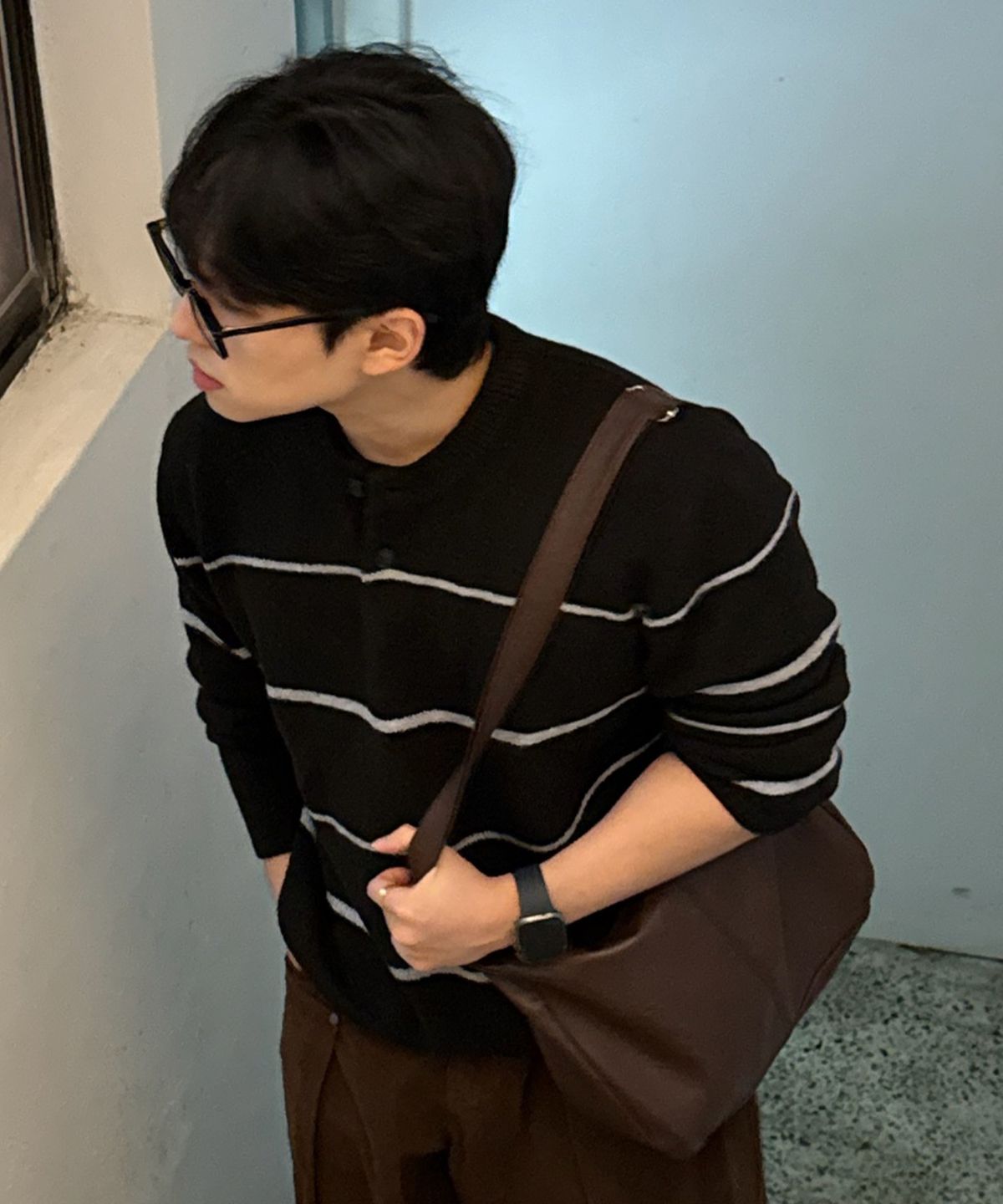 마인드브릿지(MINDBRIDGE) [ON][COMFY][헨리넥or케이블 선택]울 혼방 오버핏 니트 시리즈 - 12color