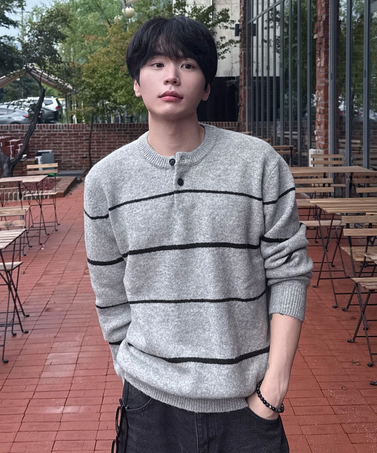 마인드브릿지(MINDBRIDGE) [ON][SET][COMFY][헨리넥or케이블 선택]울 혼방 오버핏 니트 시리즈 - 12color