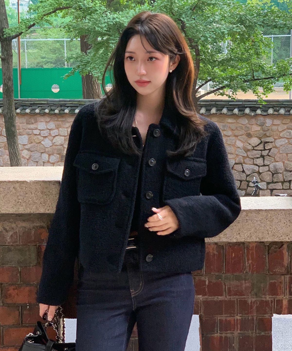 마인드브릿지 우먼(MIND BRIDGE WOMEN) [W]카라넥 부클 숏 코트