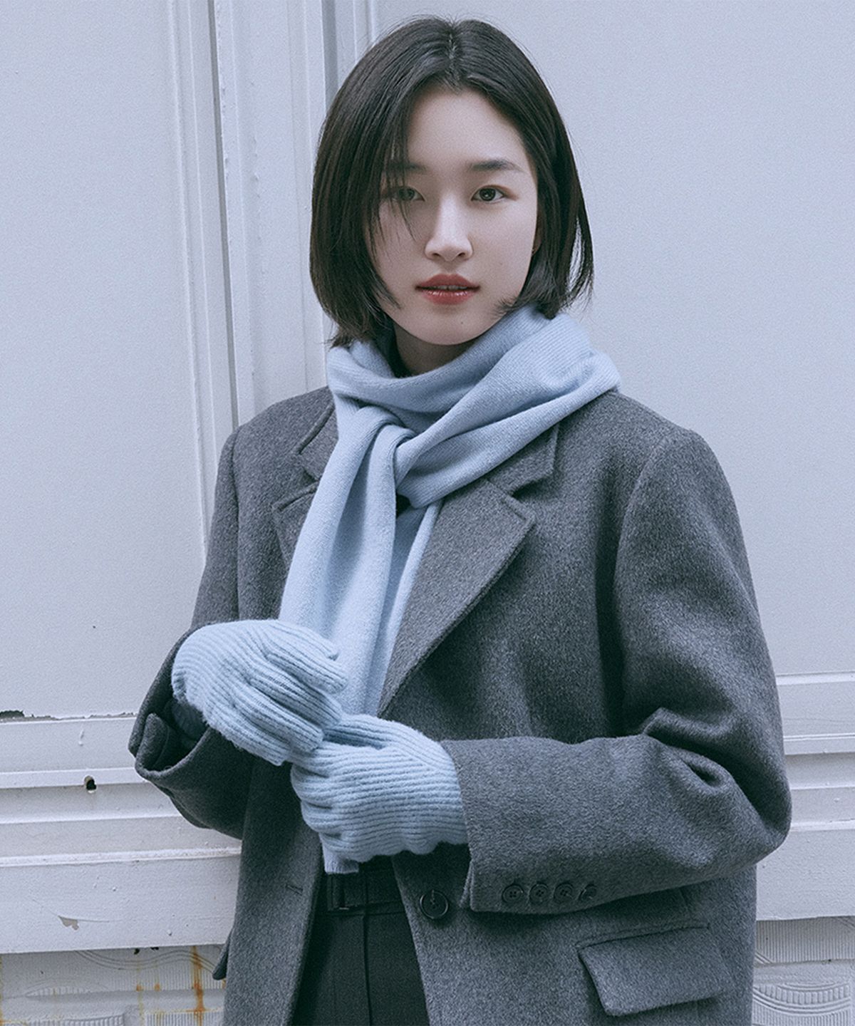 마인드브릿지 우먼(MIND BRIDGE WOMEN) [W]여 100%울 데일리 머플러 - 4color