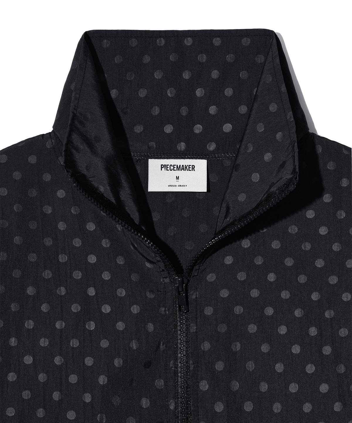 피스메이커(PIECE MAKER) DOT NYLON HALF ZIP UP (BLACK)