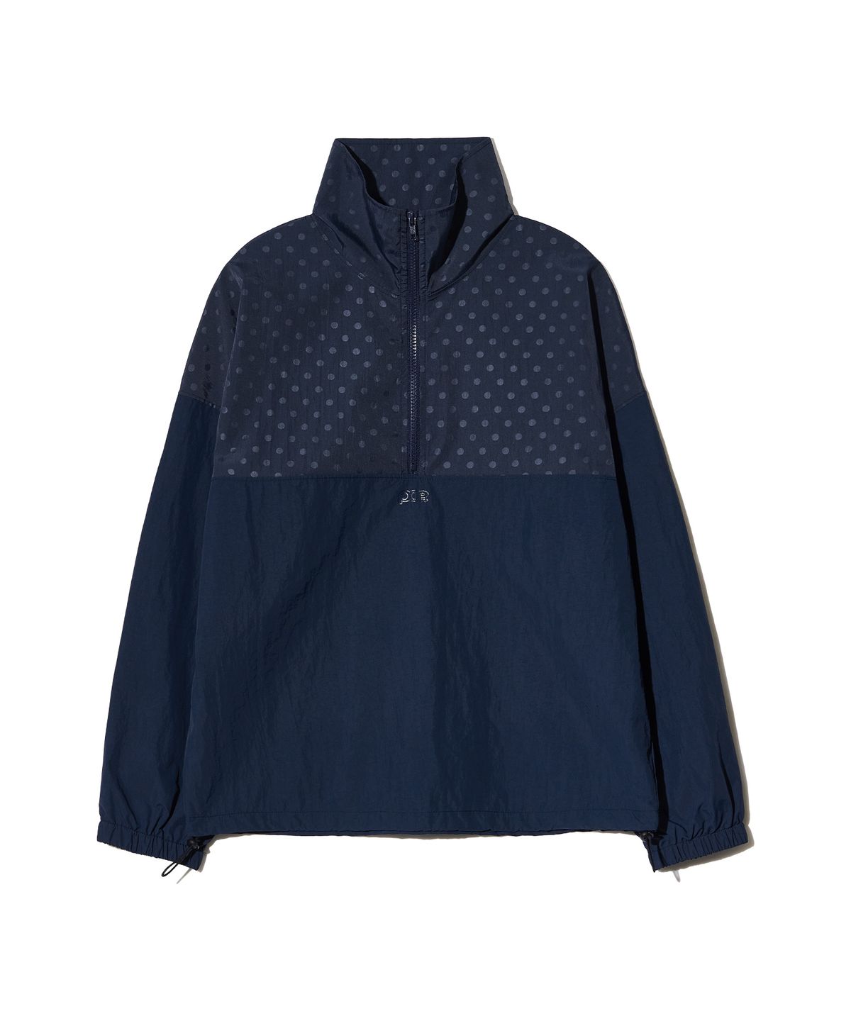 피스메이커(PIECE MAKER) DOT NYLON HALF ZIP UP (NAVY)