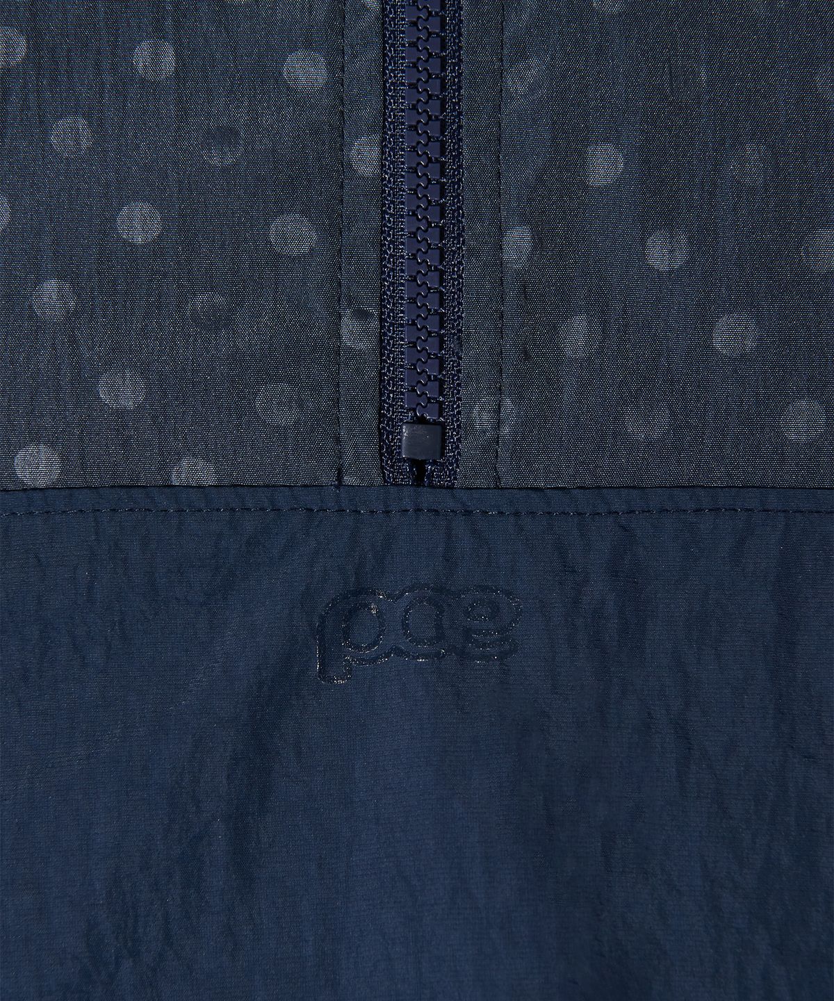 피스메이커(PIECE MAKER) DOT NYLON HALF ZIP UP (NAVY)