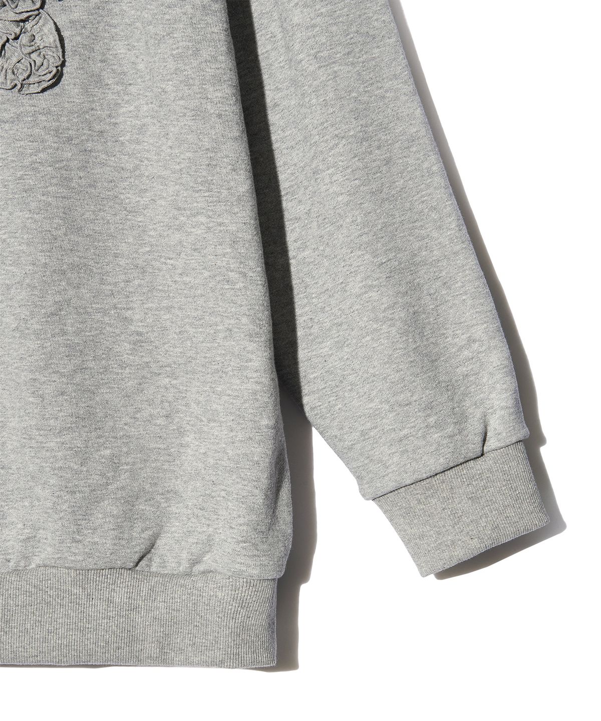 피스메이커(PIECE MAKER) ASAP FRILL OFF-SHOULDER SWEATSHIRTS (GREY)