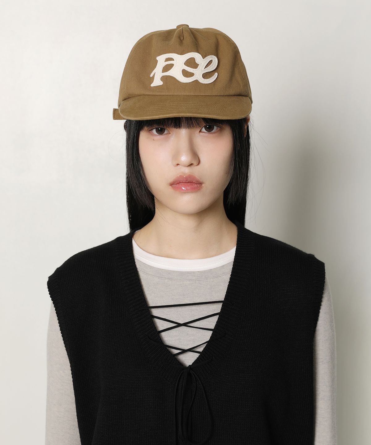 피스메이커(PIECE MAKER) PCE WAVE APPLIQUE 5-PANEL CAP (BEIGE)
