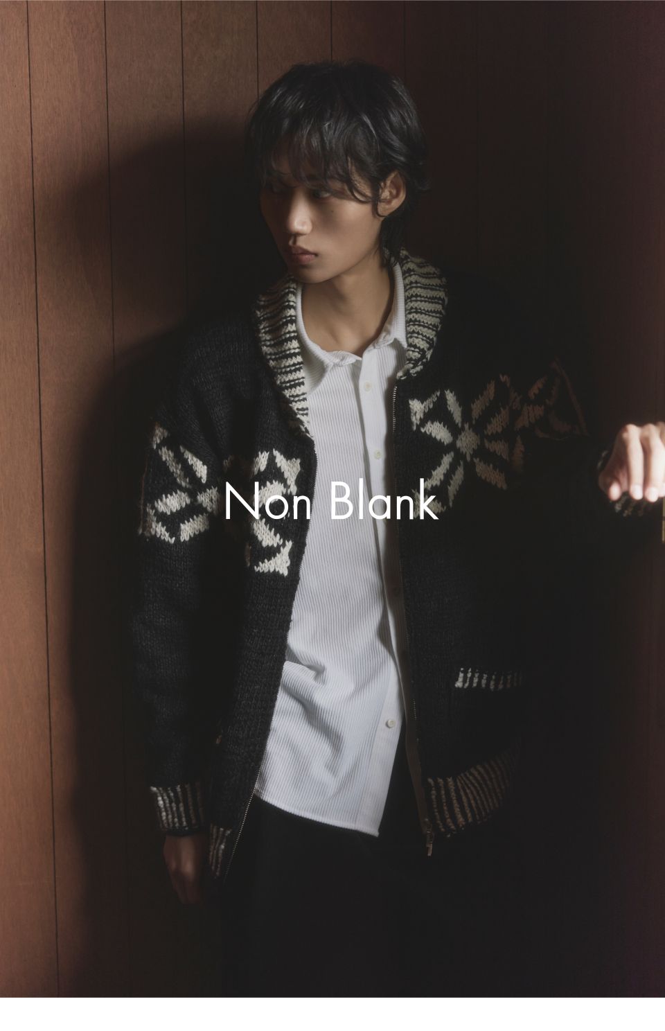 MUSINSA | NONBLANK Kowichan Zip-Up Cardigan_BLACK