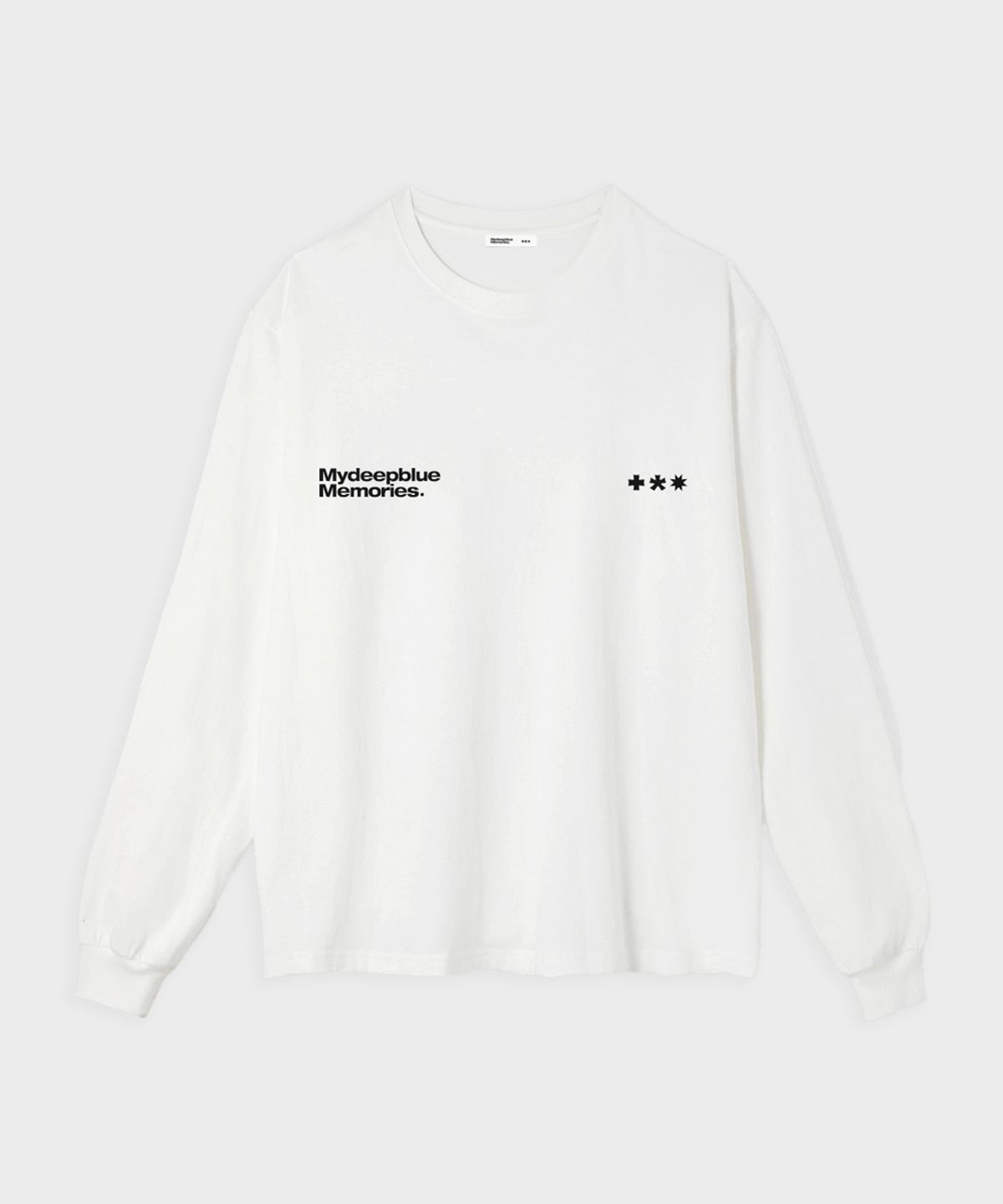 마이딥블루메모리즈(MY DEEP BLUE MEMORIES) MM SYMBOL LOGO LONG SLEEVE T(WHITE)